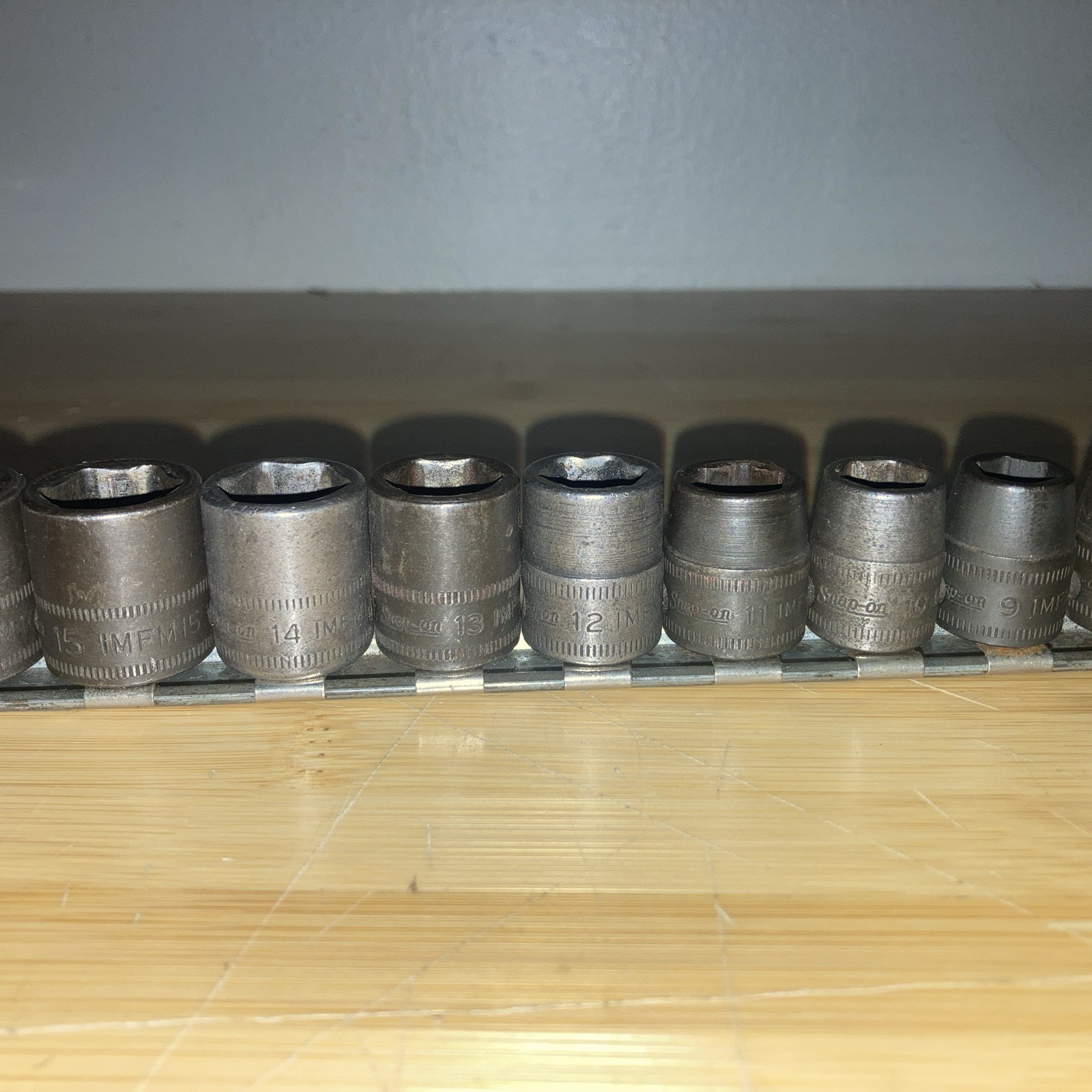 Snap On IMFM 8-19 21 24mm 3/8″ Drive 14 Piece 6 Point Impact Socket Set USA