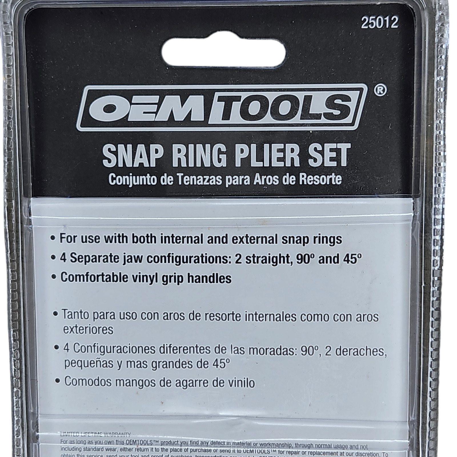 OEMTOOLS 25012 4 in 1 Combination Snap Ring Pliers Set, Industrial Grade