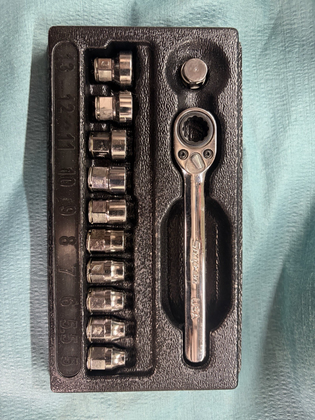 Snap On Tools Pass Threw 1/4 Inch Drive RAT 72A Metric, 5-13 , 12 Point .