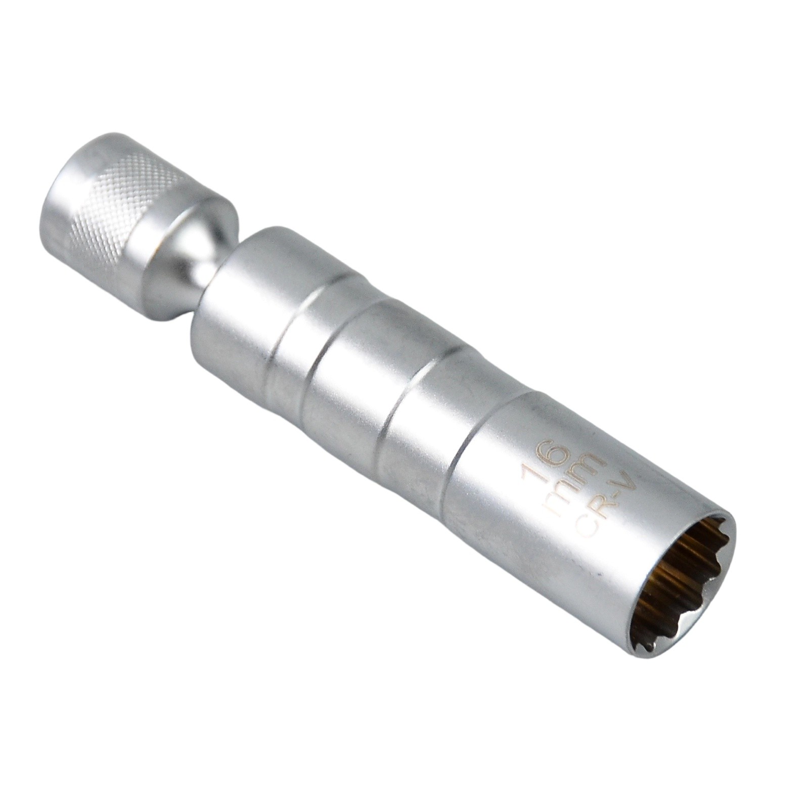 14mm & 16mm Thin Wall Magnetic Swivel Spark Plug Socket 12-Point Removal Tool US