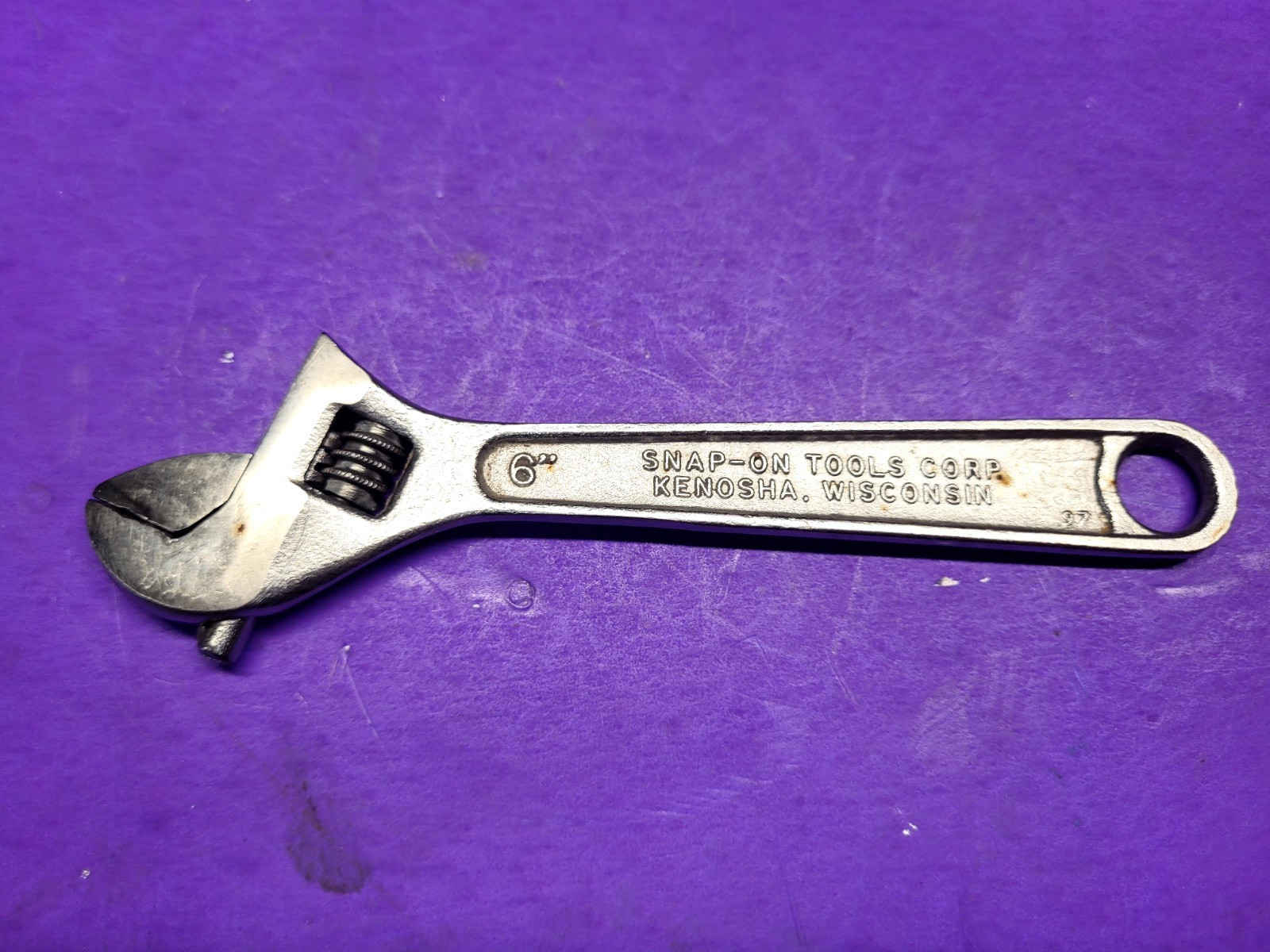 VINTAGE BLUE-POINT SNAP-ON 6″ AJUSTABLE WRENCH MADE IN THE USA