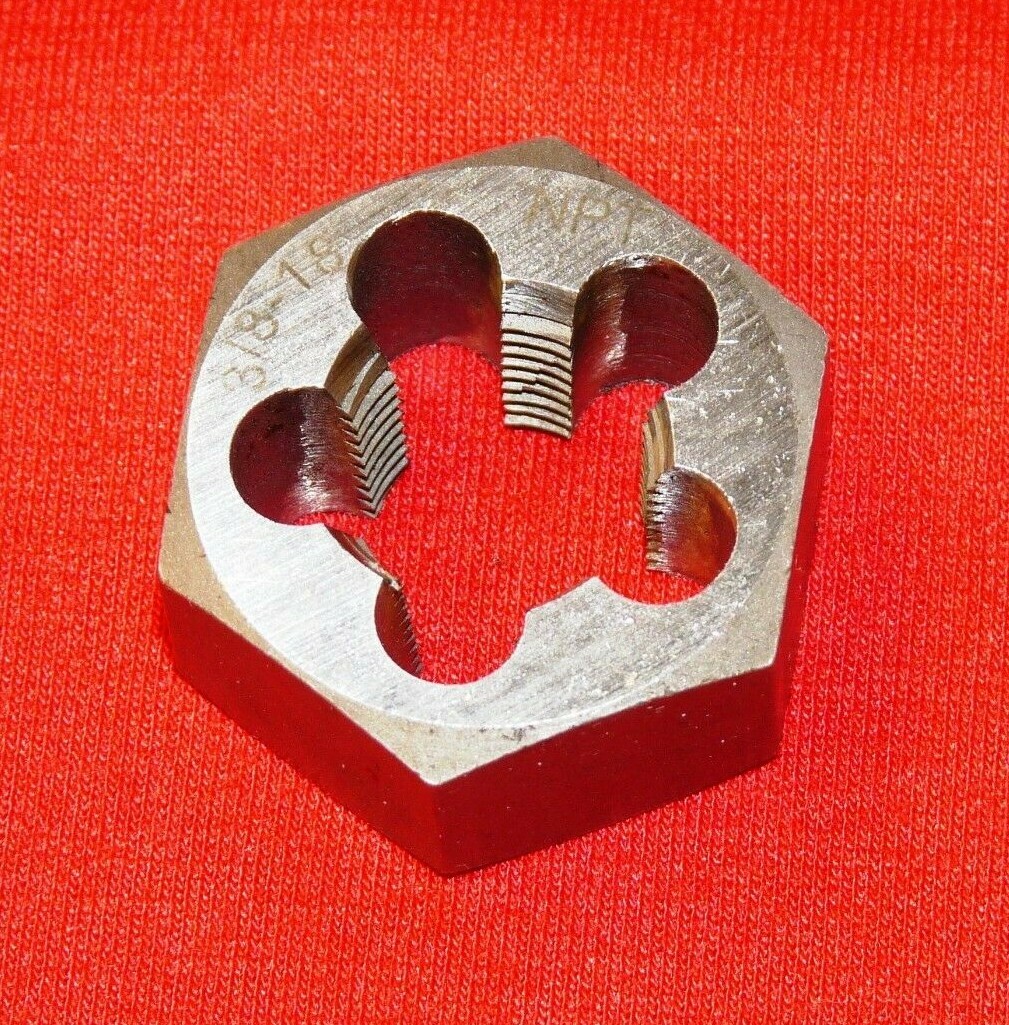3/8″ -18 NPT Pipe Die Nut 11/16″ Hex Rethread Chaser CS A1 417-02418