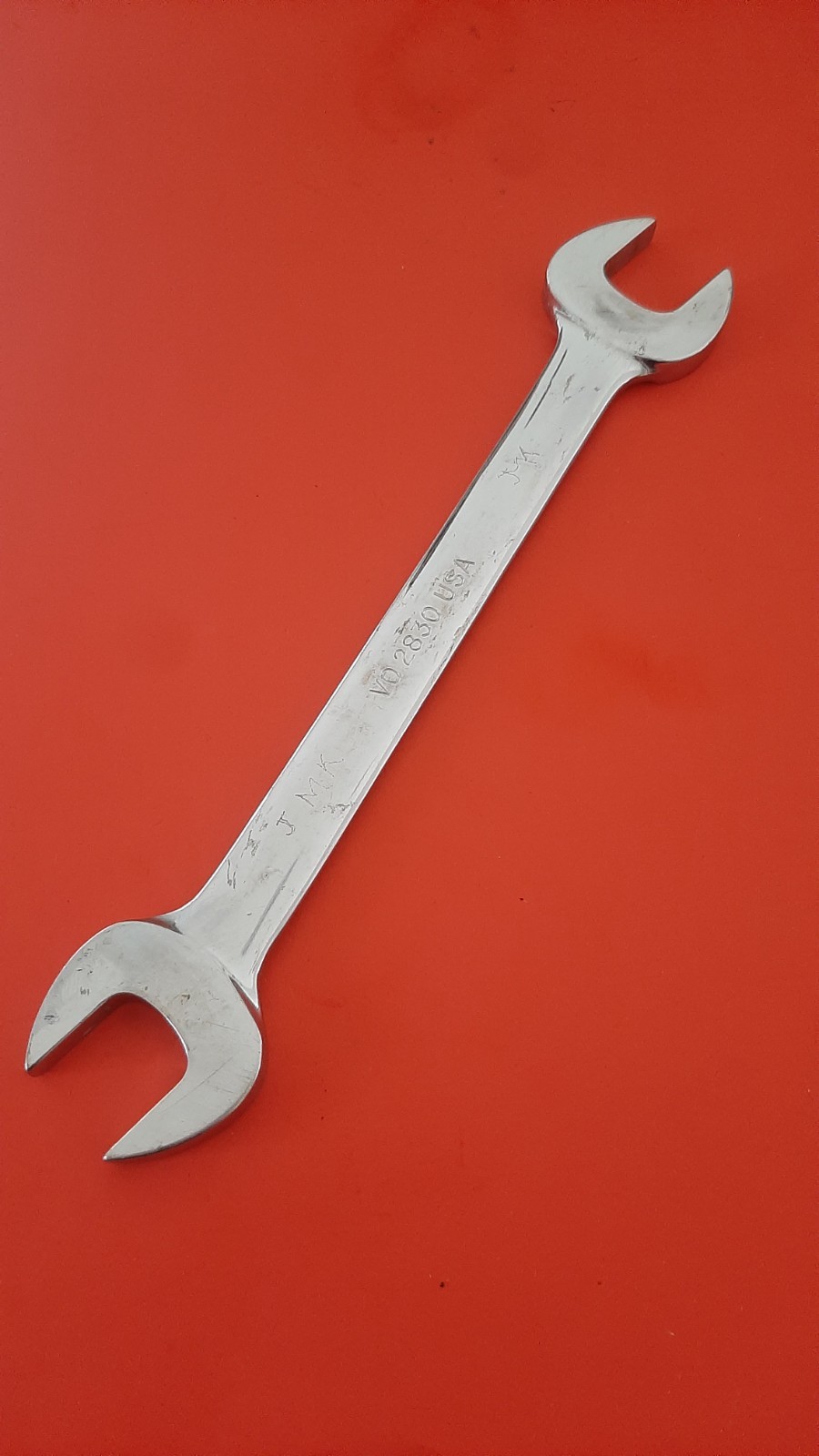 Snap On Tools USA 7/8″ x 15/16″ Open-End Wrench VO2830 Engraved 602