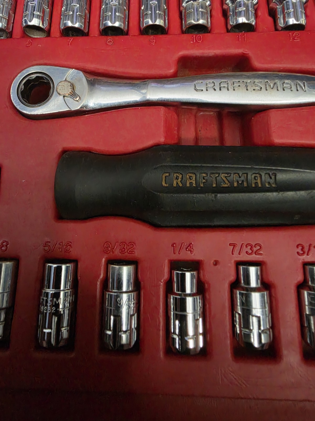 USED Craftsman Max Axess 27pc 1/4 Inch Drive Complete Socket Tool Set