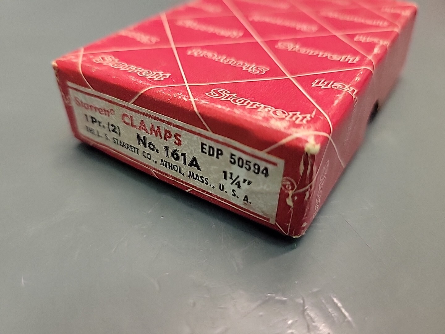 L. S. Starrett Machinist Parallel Clamp Set No. 161-A (2 Clamps) NOS w Marks