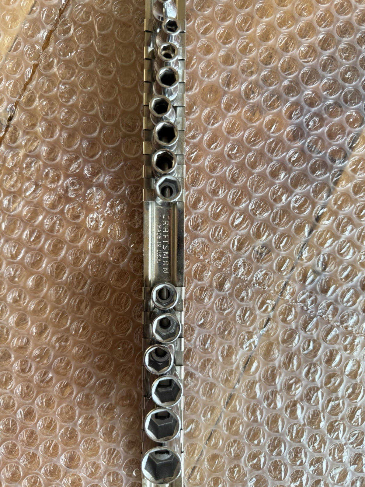 Craftsman G Series 1/4” Drive 6pt SAE 5/32” – 1/2” Socket Set w/ Craftsman Rail