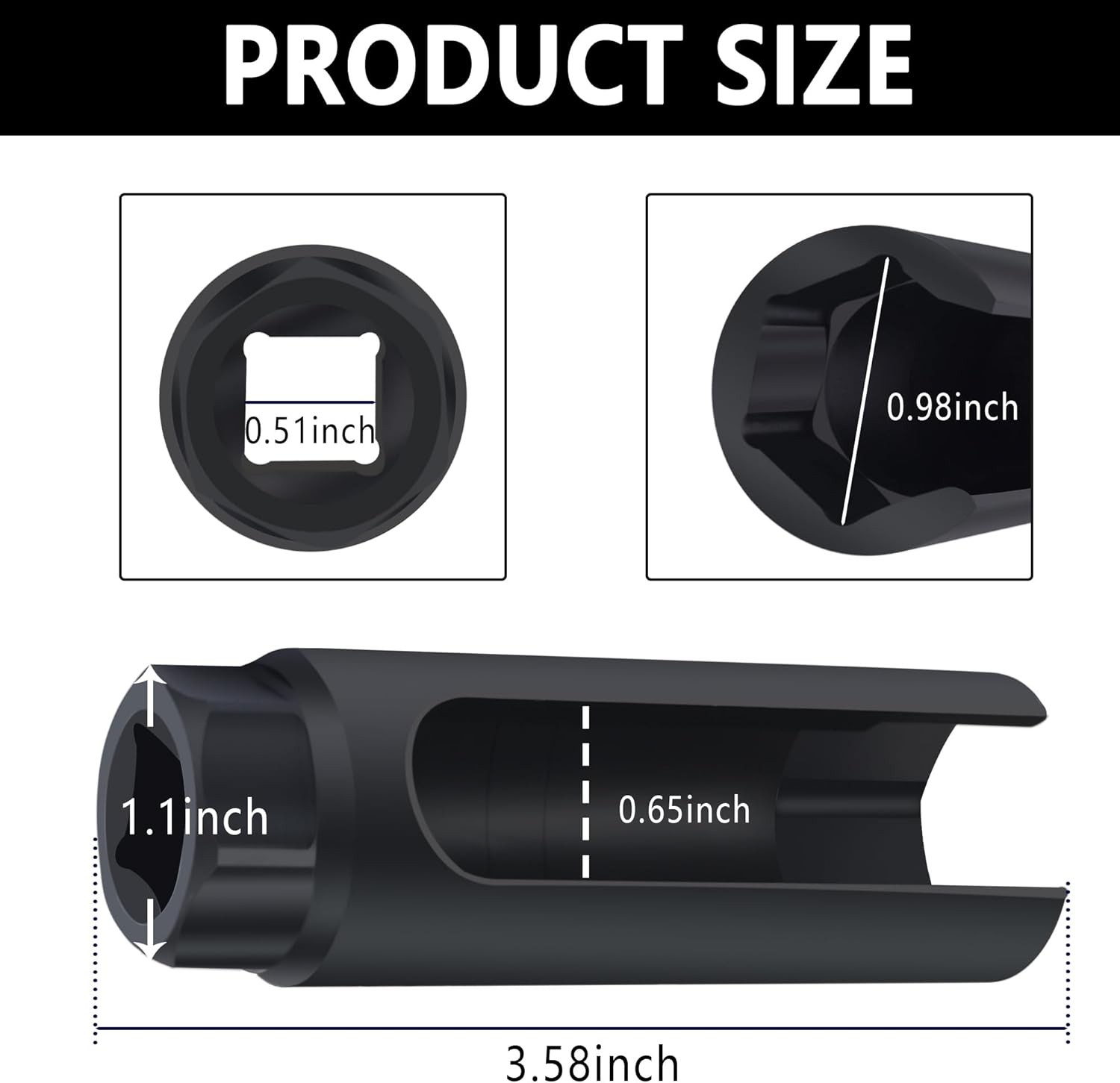 7/8″ Oxygen Sensor Socket O2 Removal Tool for Automotive Installation & Repair