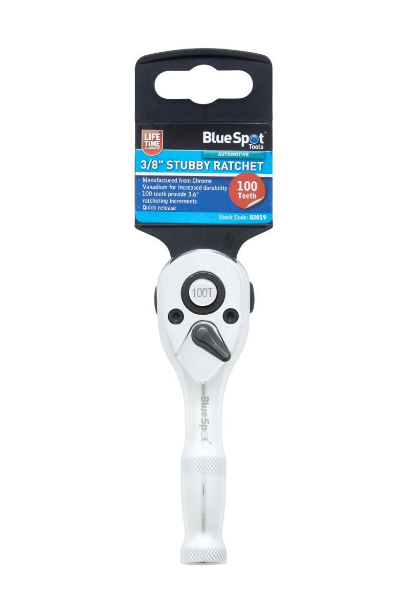 Blue Spot Tools Stubby Ratchet 3/8»D 100 Teeth Quick Release