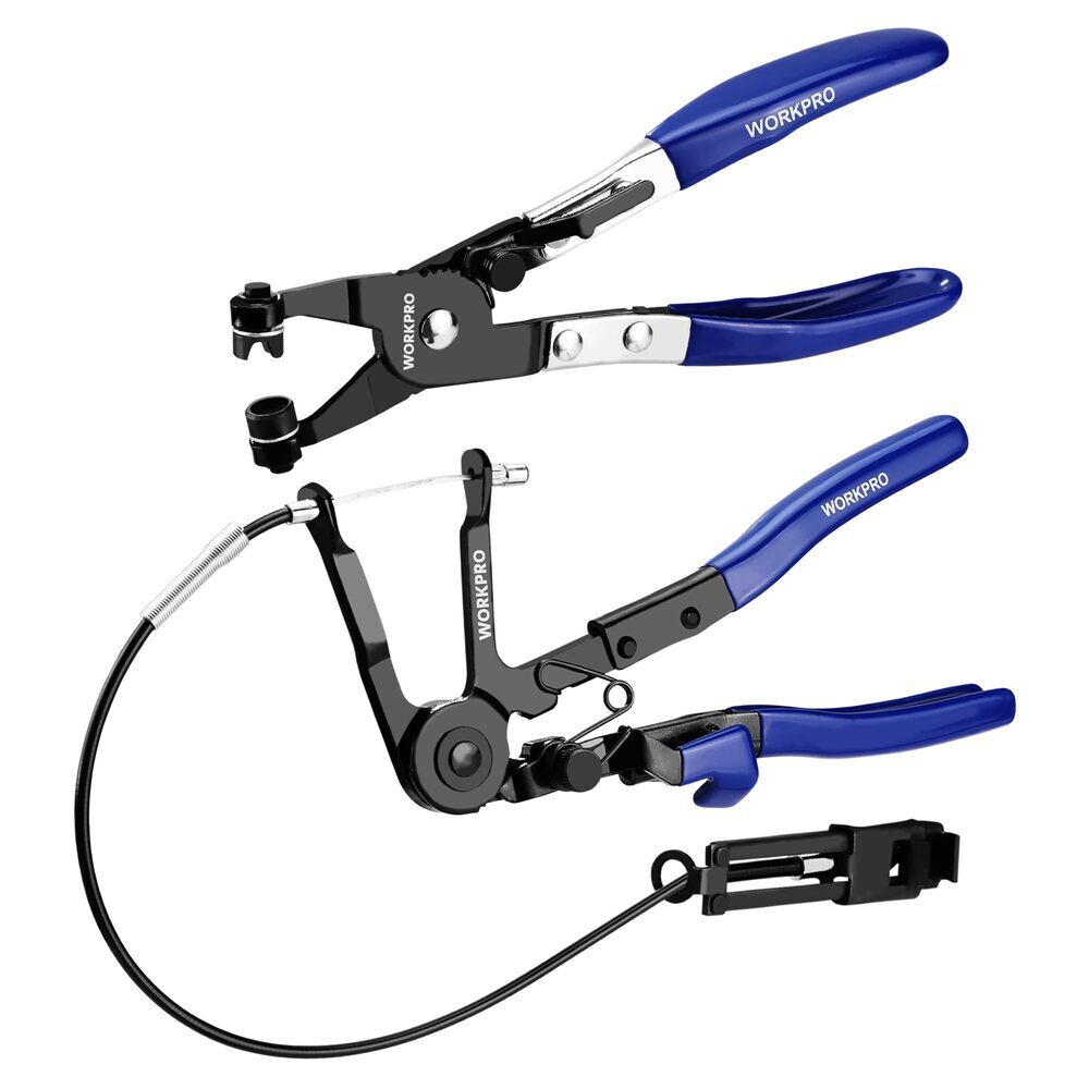 WORKPRO 2PC Hose Clamp Plier Flexible Hose Clamp 27″ Flat Band Hose Clamp Pliers