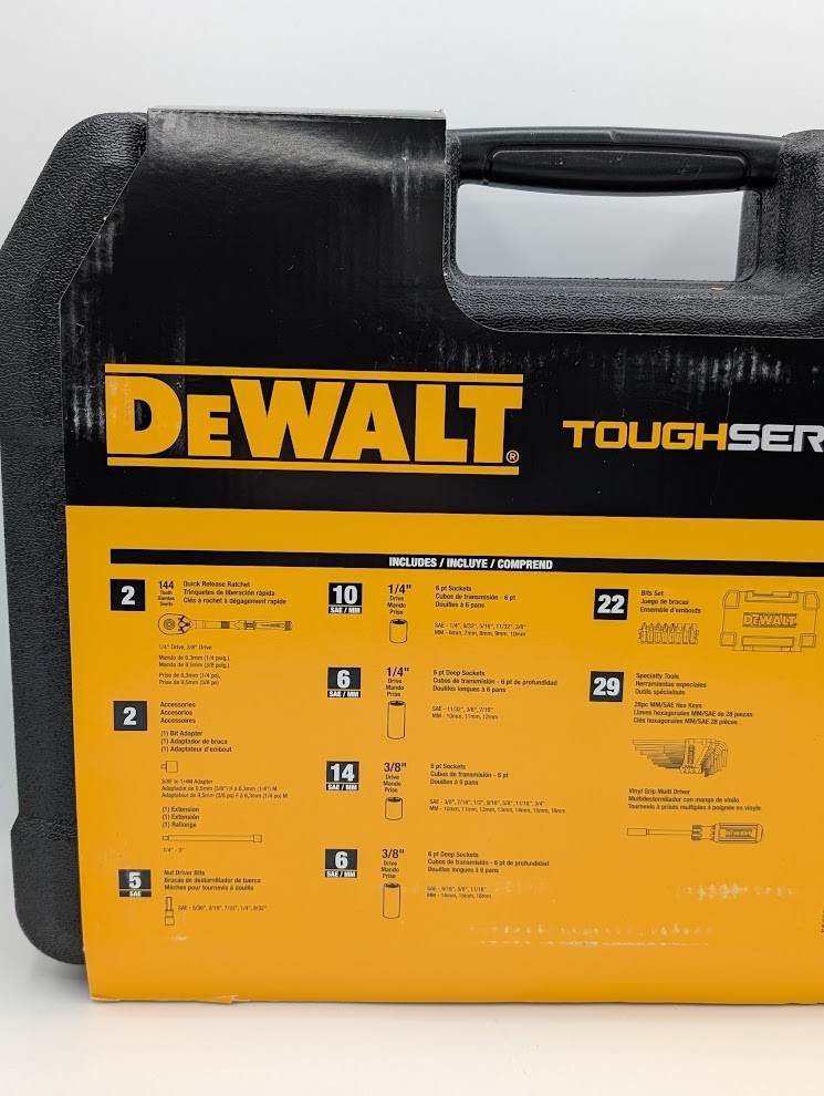 DeWalt Tough Series Mechanics Tool Set – 96 Pieces SAE & MM – DWMT45410 – NEW