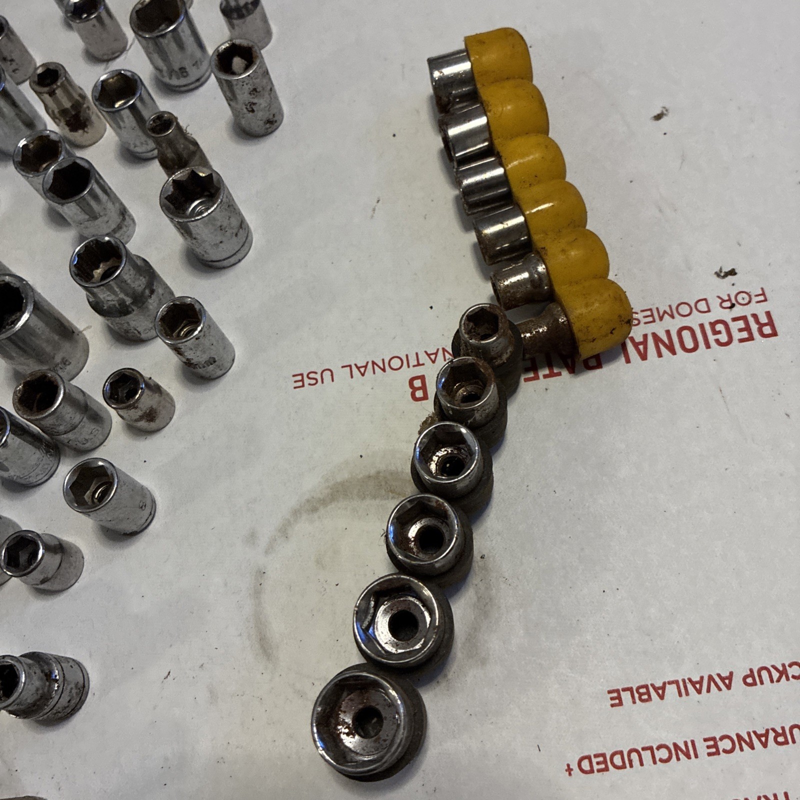 LARGE LOT Of 128 Sockets SAE Metric Drive 6 Point 12 Point Some Husky Taiwan Jap
