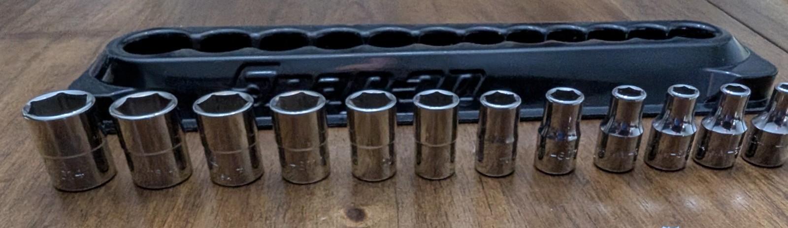 Snap-On 12Pc Metric 1/4″ Drive Shallow Socket Set 6Pt Point TMM 4 to 14 112TMMY