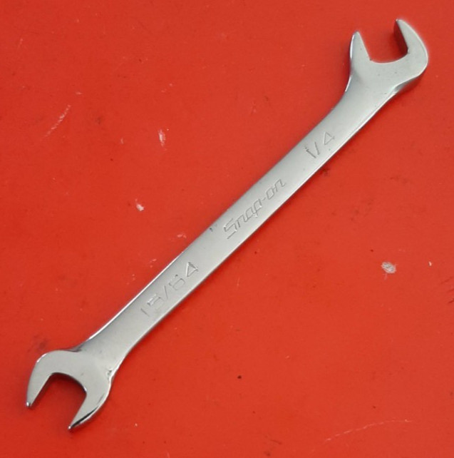 Snap-on USA DS1516A Offset Angle Open End 15/64 x 1/4″ Ignition Wrench Engraved