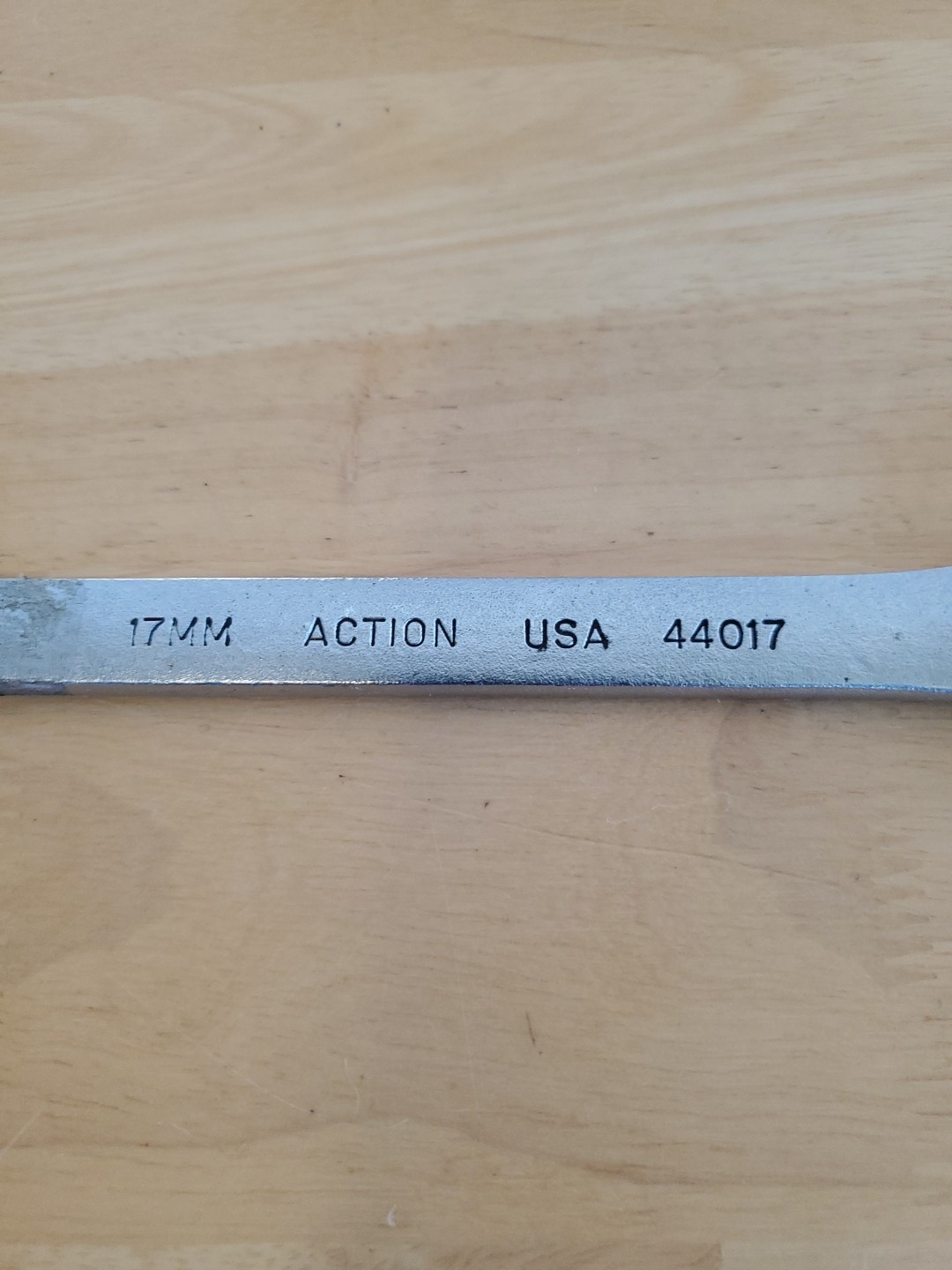 Action 17mm #44017 Combination Wrench 12pt USA Made Owner Marks