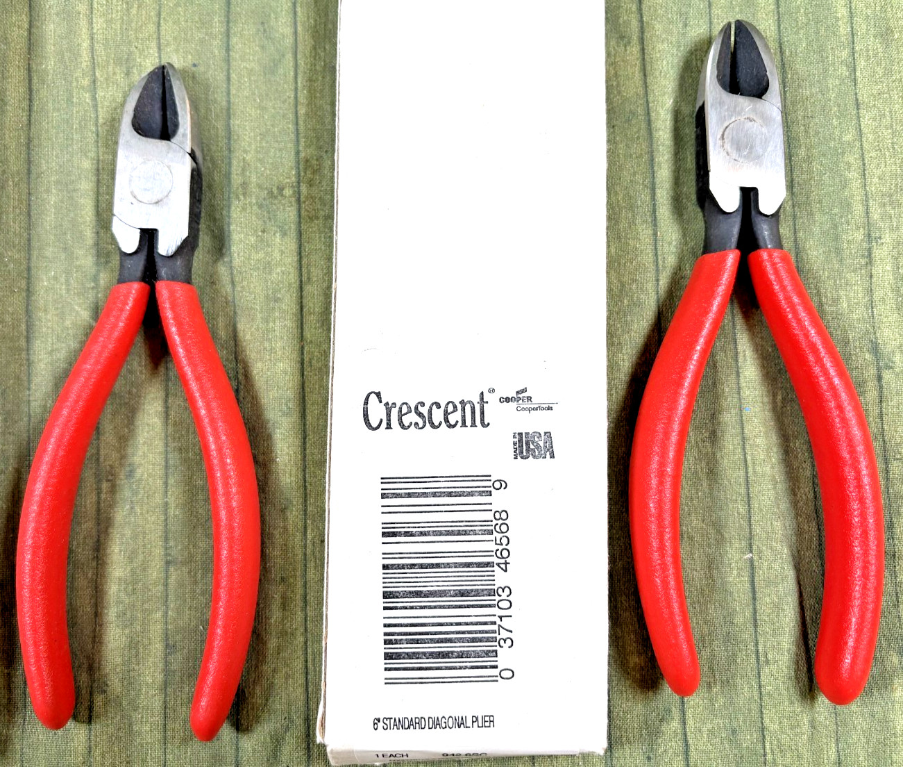 (2) Crescent U.S.A. 6″ Diagonal Pliers No. 942-6SC