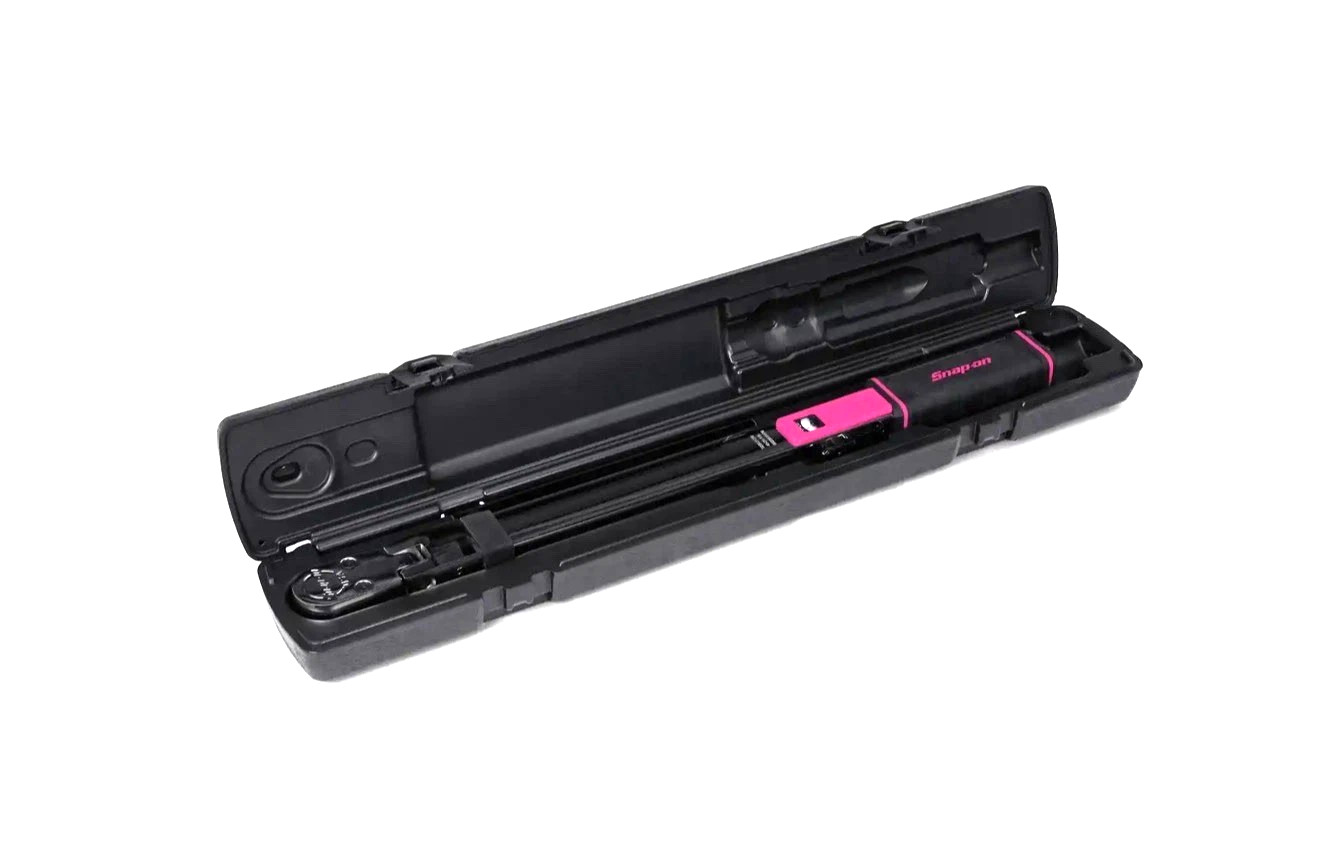 New Snap-on® TQSG3F250VEP 1/2″ Drive Flex Head Torque Wrench 40-250 ft-lb PINK