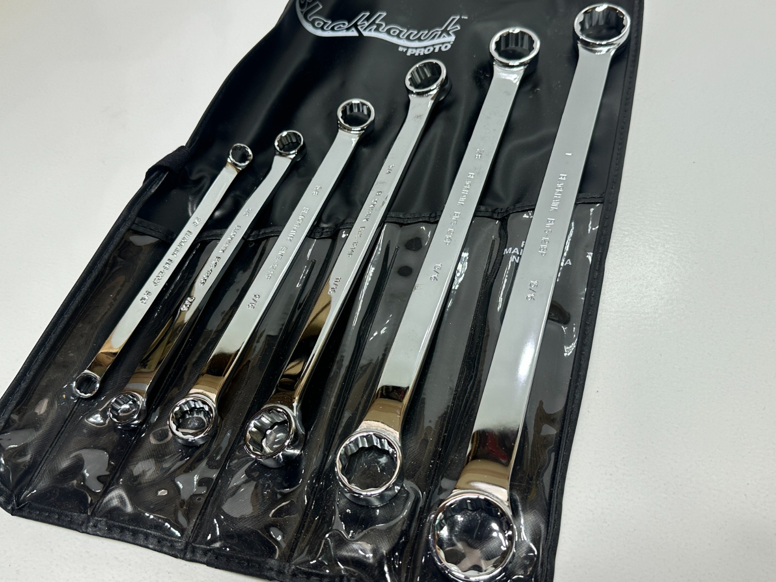 Blackhawk Tools USA 6pc SAE 5/16-1” BWS LONG Polished Double Box End Wrench Set