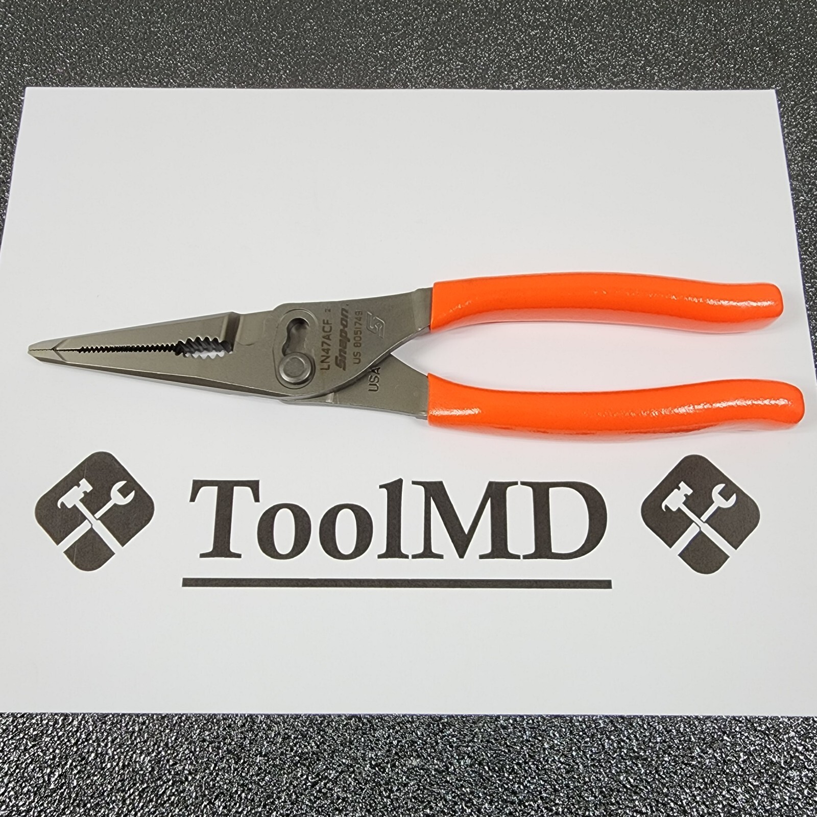 Snap-on Tools USA NEW ORANGE 9″ Talon Grip Long Nose Slip Joint Pliers LN47ACF