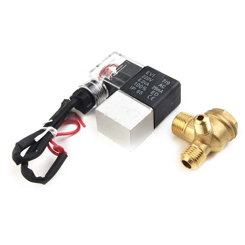 Solenoid Valve Oil-free -10 To 80 °C 1PCS for 2 Way Normally Closed Air Brass