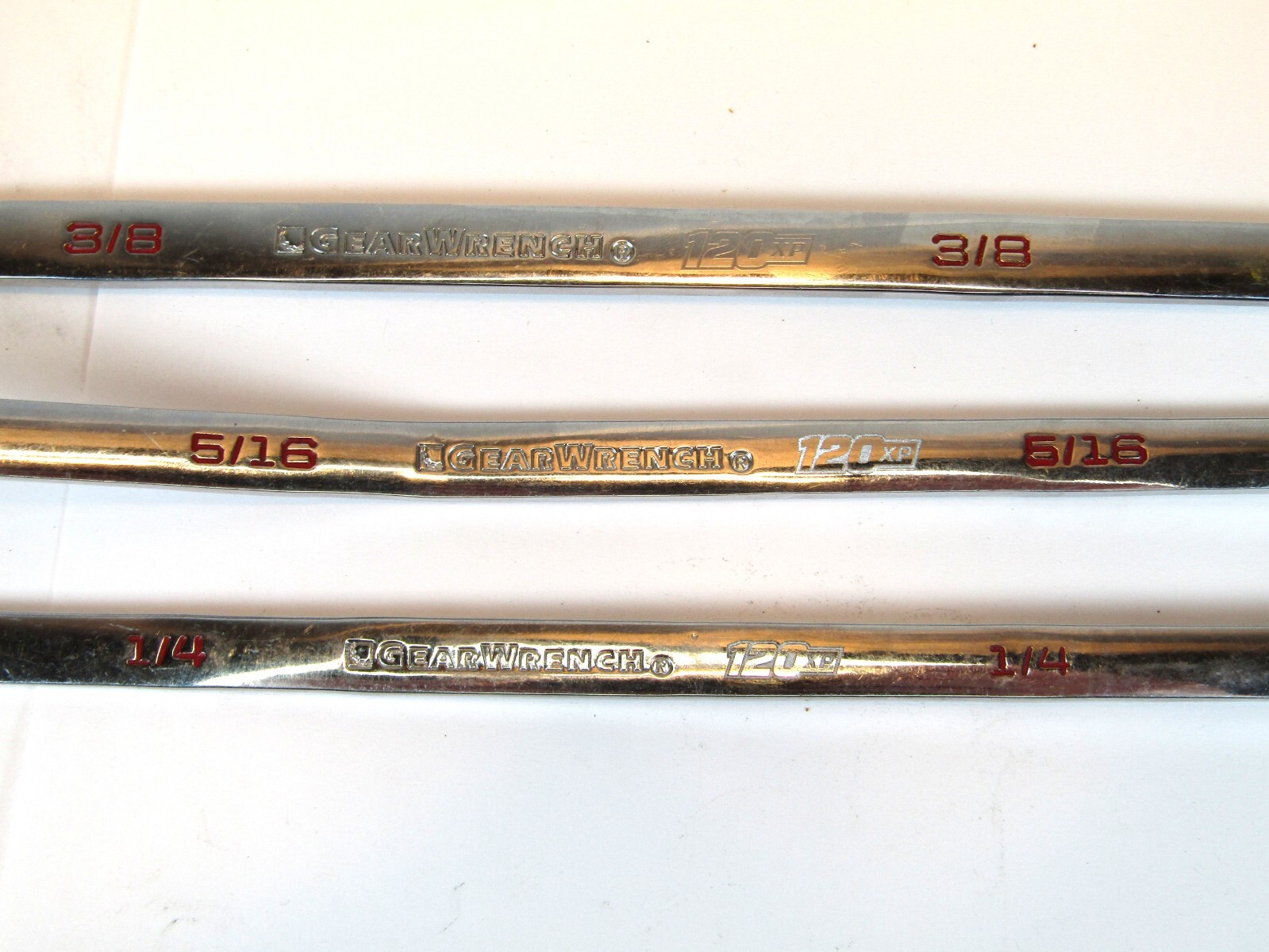 GearWrench Double Box End Ratcheting Flex Head Wrench Set 120xp 1/4″ 3/8″ 5/16″
