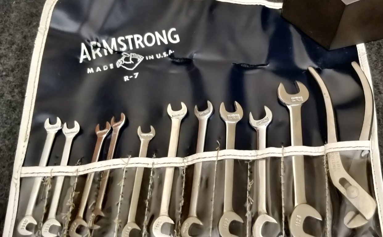 Excellent Vintage Armstrong 1140P Miniature Angle Wrench Set complete