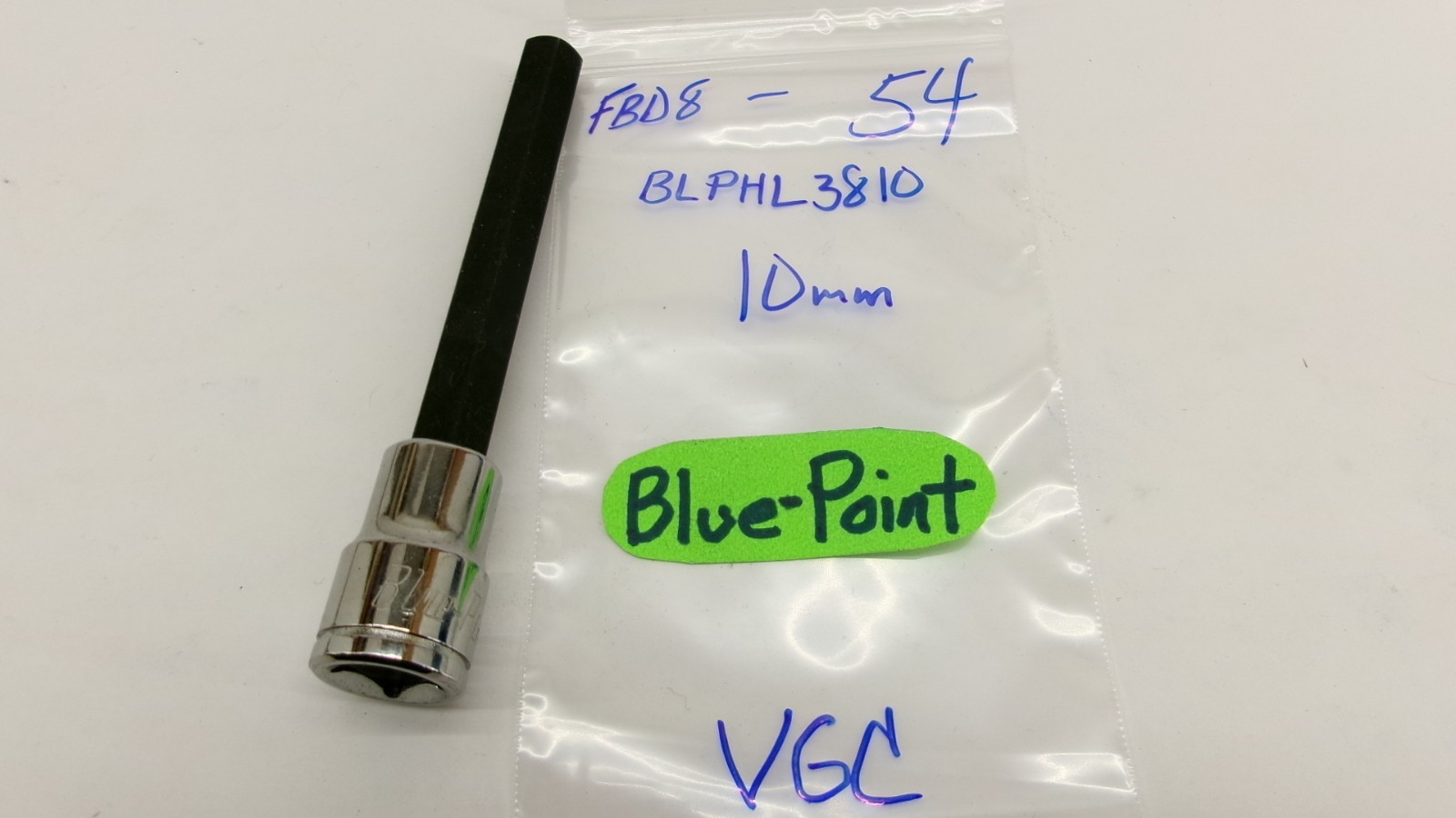 Blue-Point tools 3/8″ drive 10mm metric Long HEX/ALLEN Socket BLPHL3810 Nice!