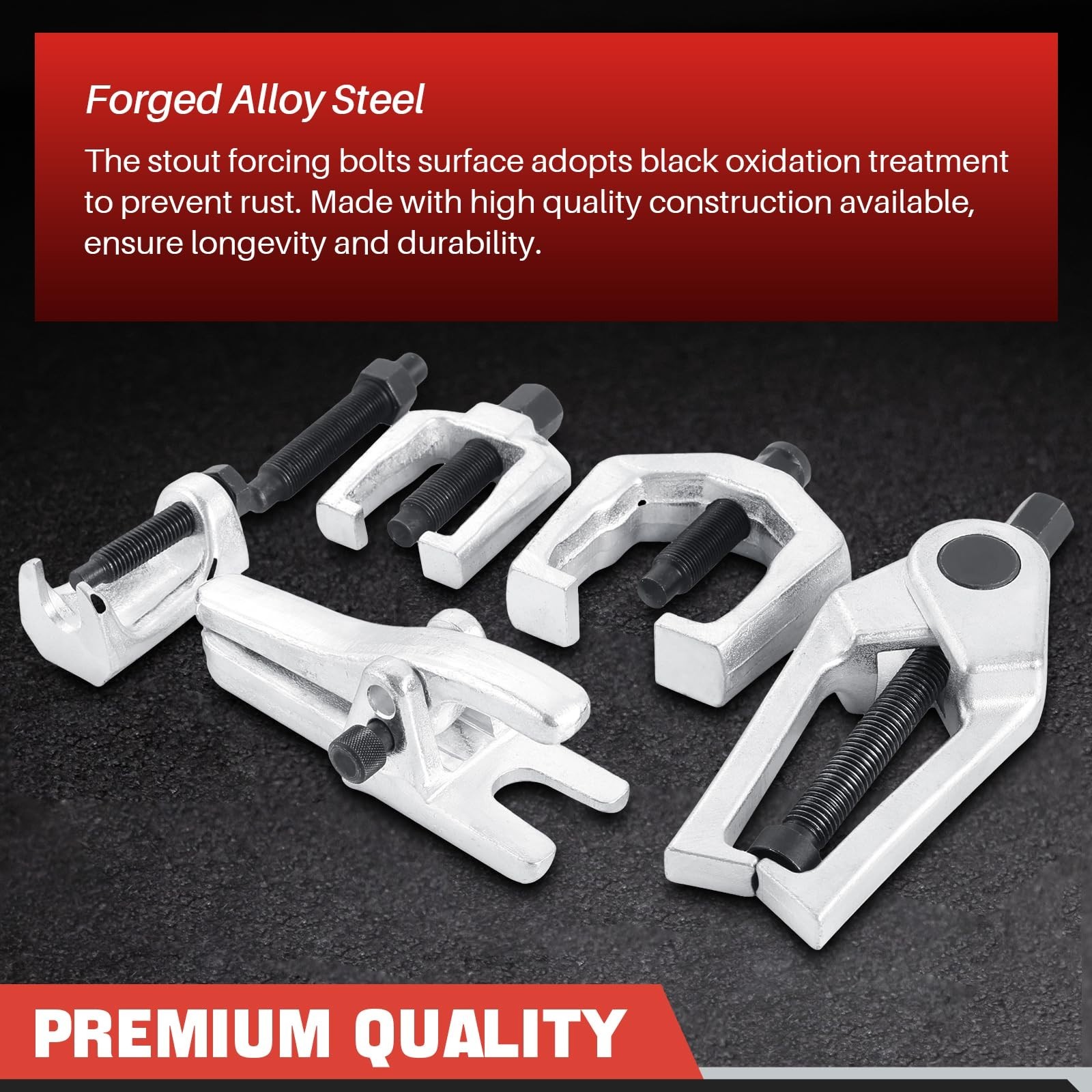 5PCS Ball Joint Separator Tool Kit – 5-in-1 Pitman Arm Puller & Tie Rod End Remo