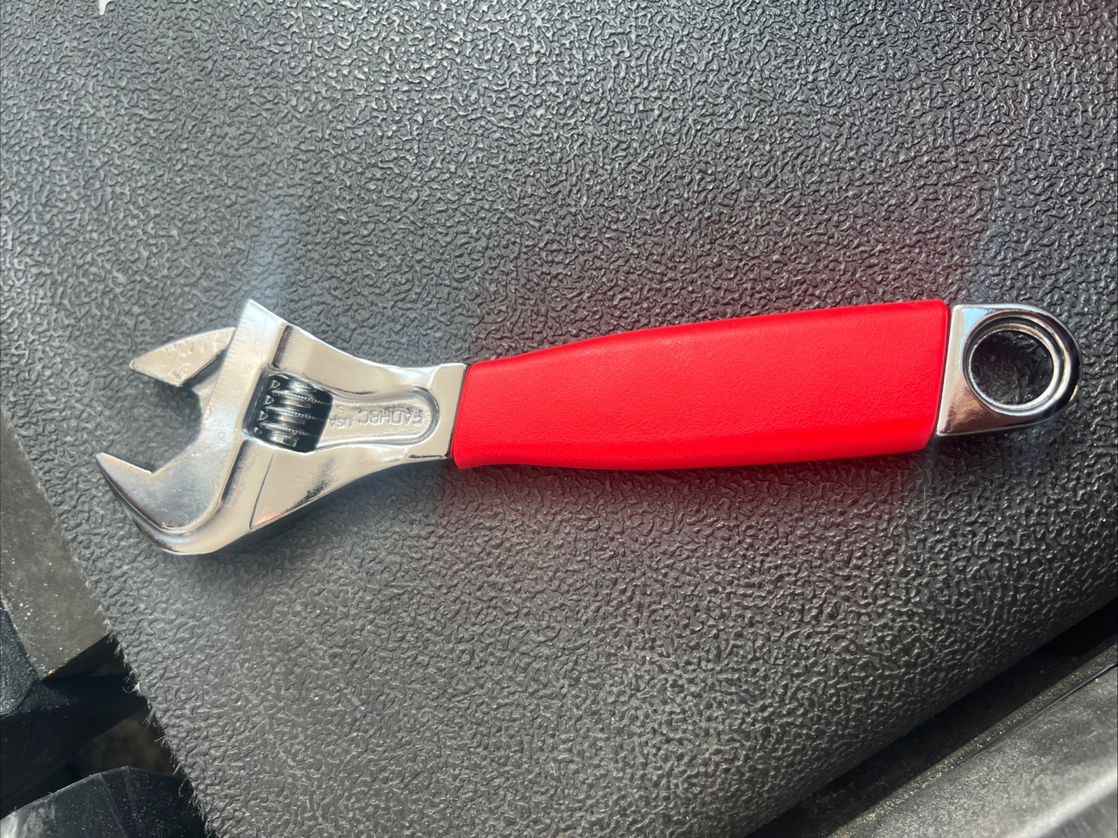 Snap on USA FADH8C 8” Red Grip Adjustable Wrench Brand New Flank Drive 🇺🇸