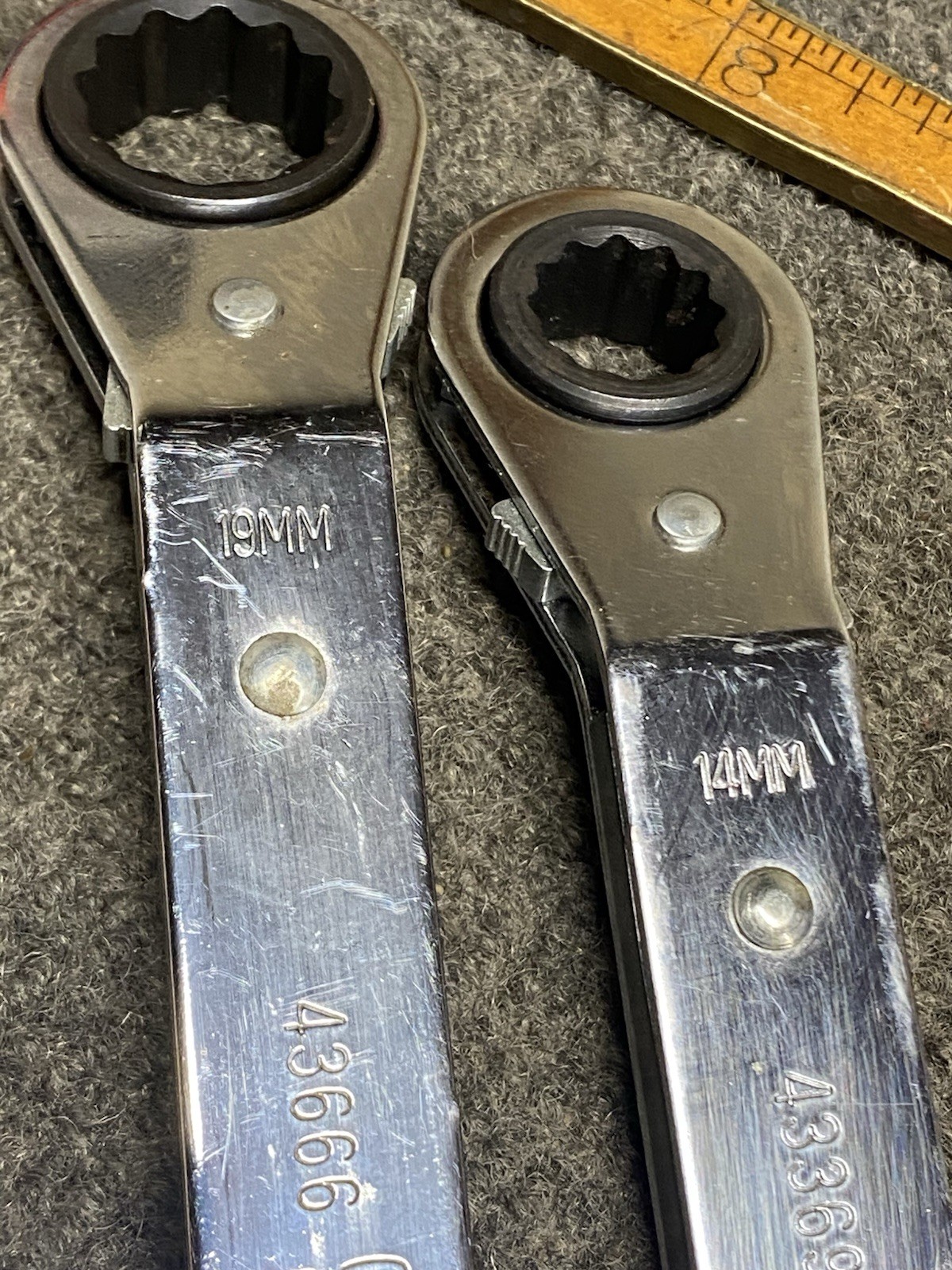 CRAFTSMAN #9 43376 4 PC OFFSET METRIC RATCHET BOX WRENCH SET 9 – 21 mm USA