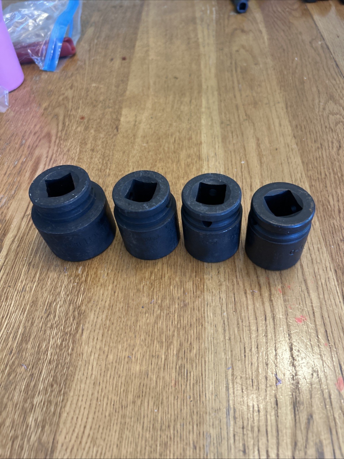 K-D Tools – Lot Of 4 Heavy Duty 3/4” Drive Impact Sockets,6 Point Sockets USA