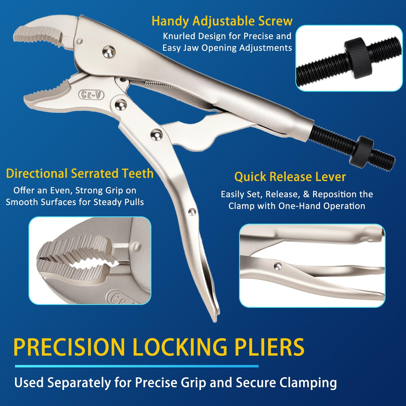 Locking Pliers Slide Hammer Puller Set 2 lb Vise Grip Removal Tool