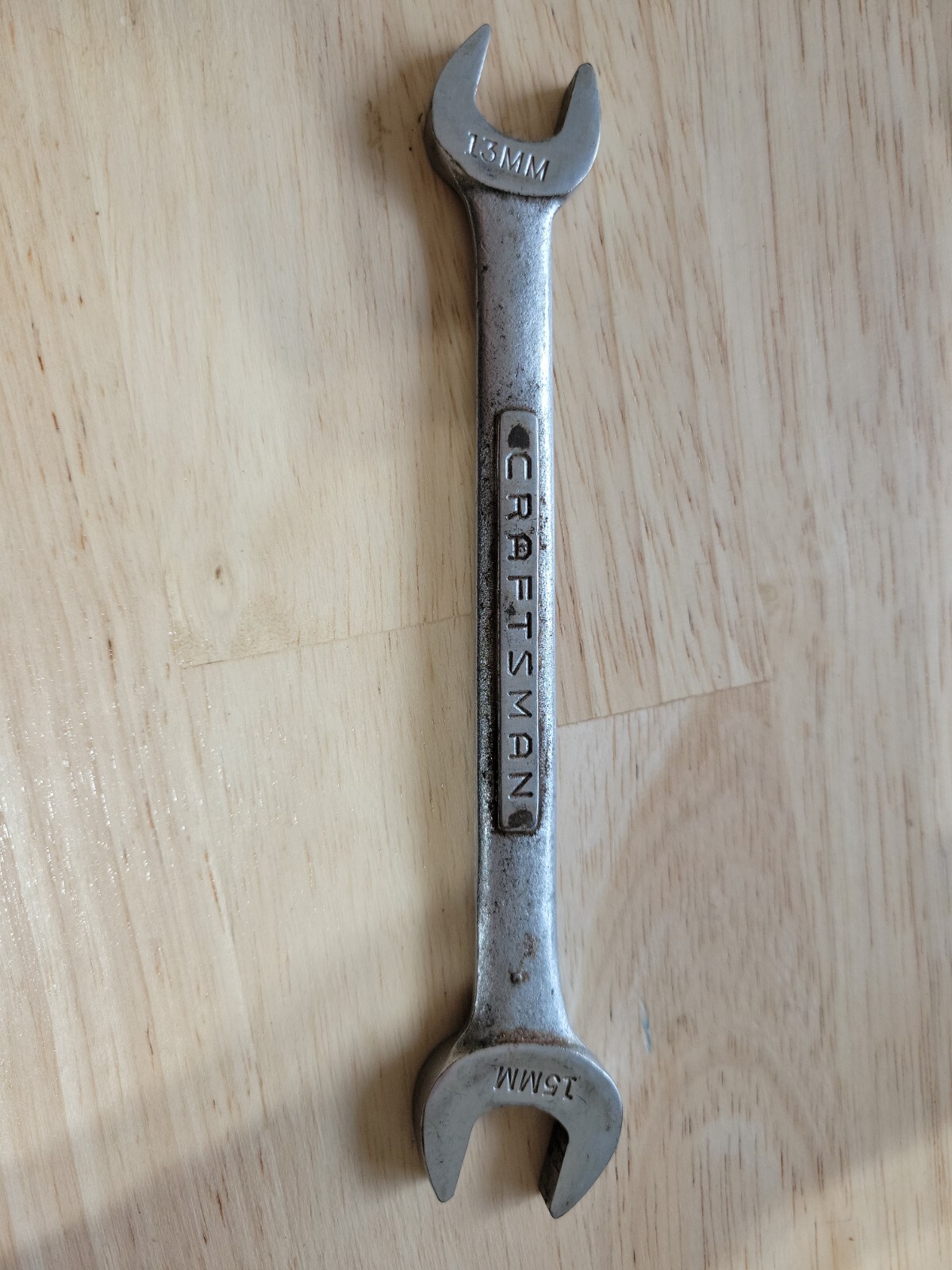 NICE VNTG CRAFTSMAN V 44507 USA MADE 13MM X 15MM OPEN END WRENCH GREAT CONDITION