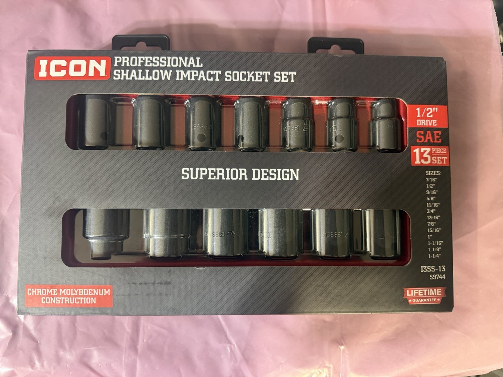 Icon Professional Shallow Impact Socket Set New
