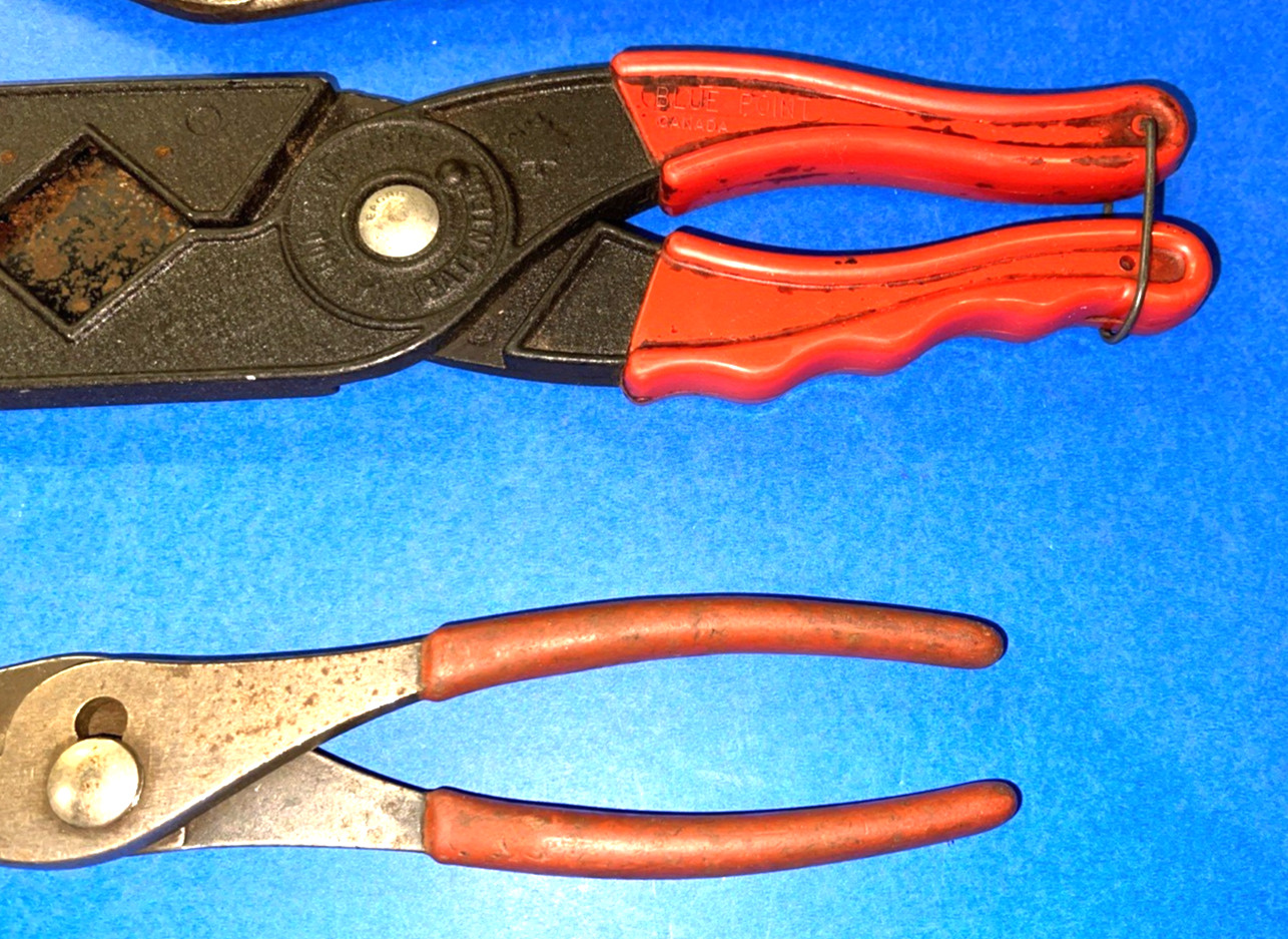 SNAP-ON & BLUE-POINT TOOLS 3 PC HOSE CUTTERS, ADJUSTABLE JAWS, HOSE CLAMP PLIERS