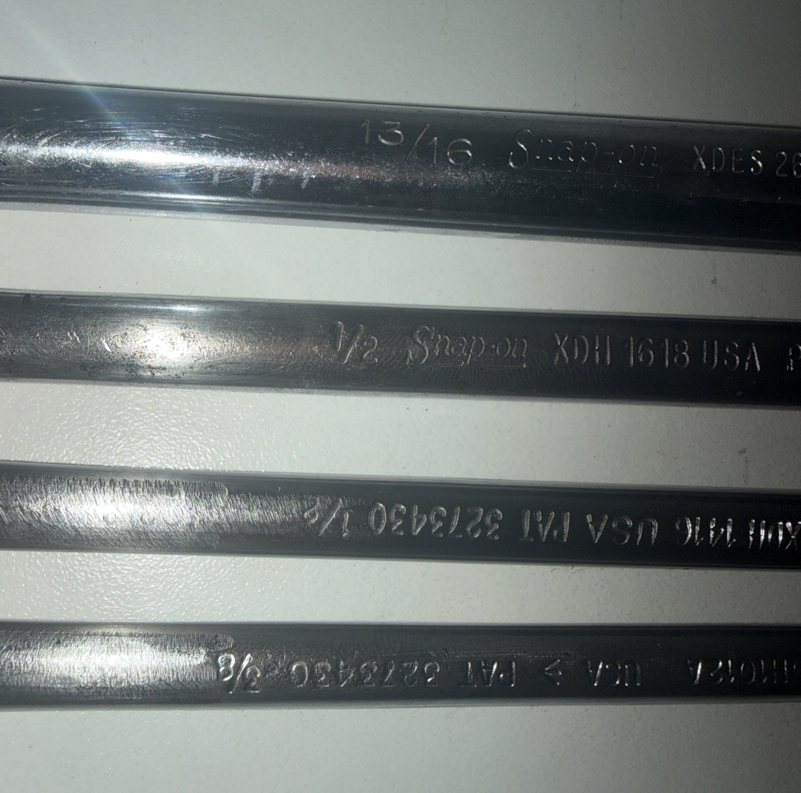 Snap On 4pc Offset SAE Double Box End Wrench 12 PT USA