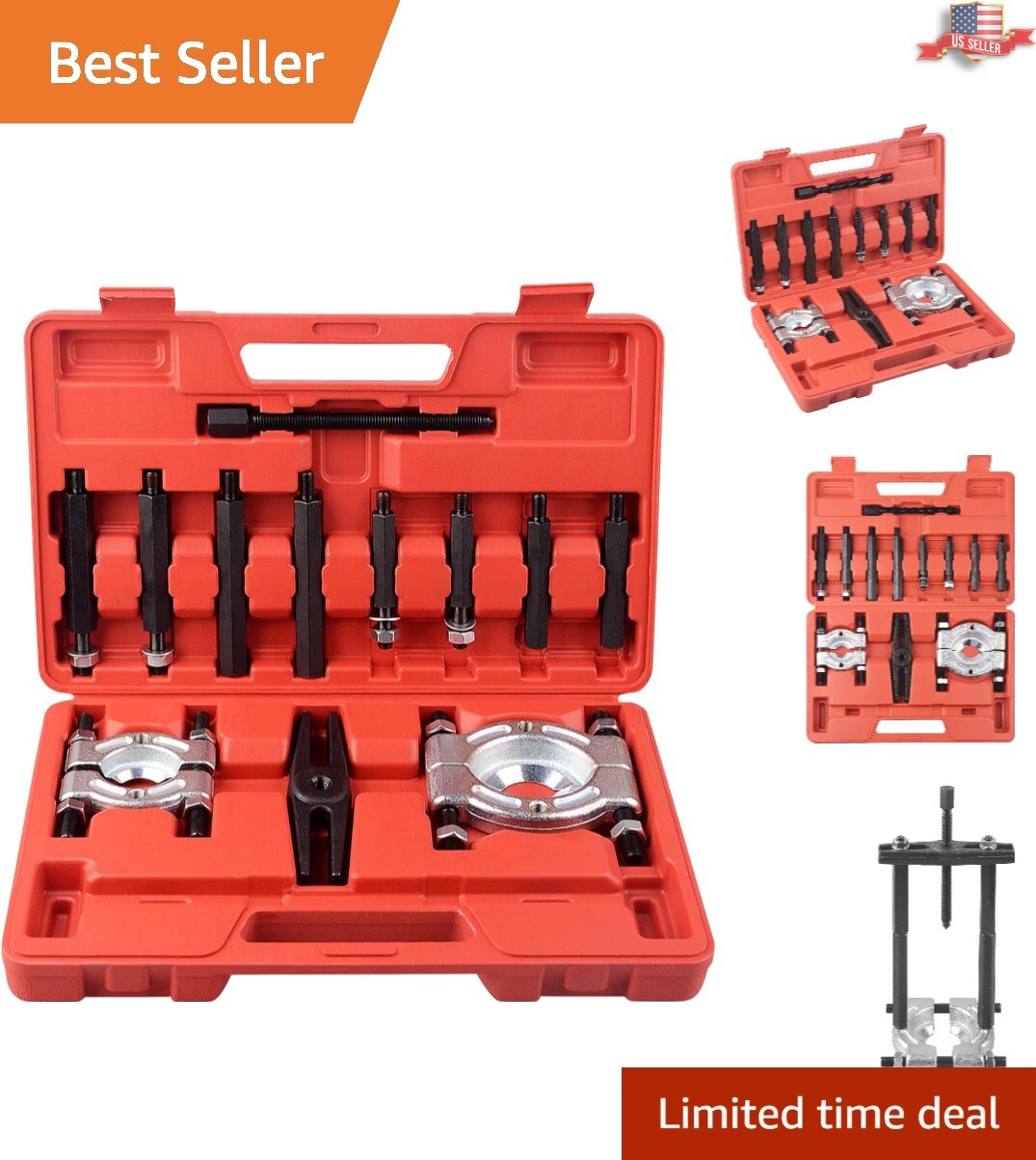 Versatile 5-Ton Bearing Puller and Separator Kit for Quick Component Removal