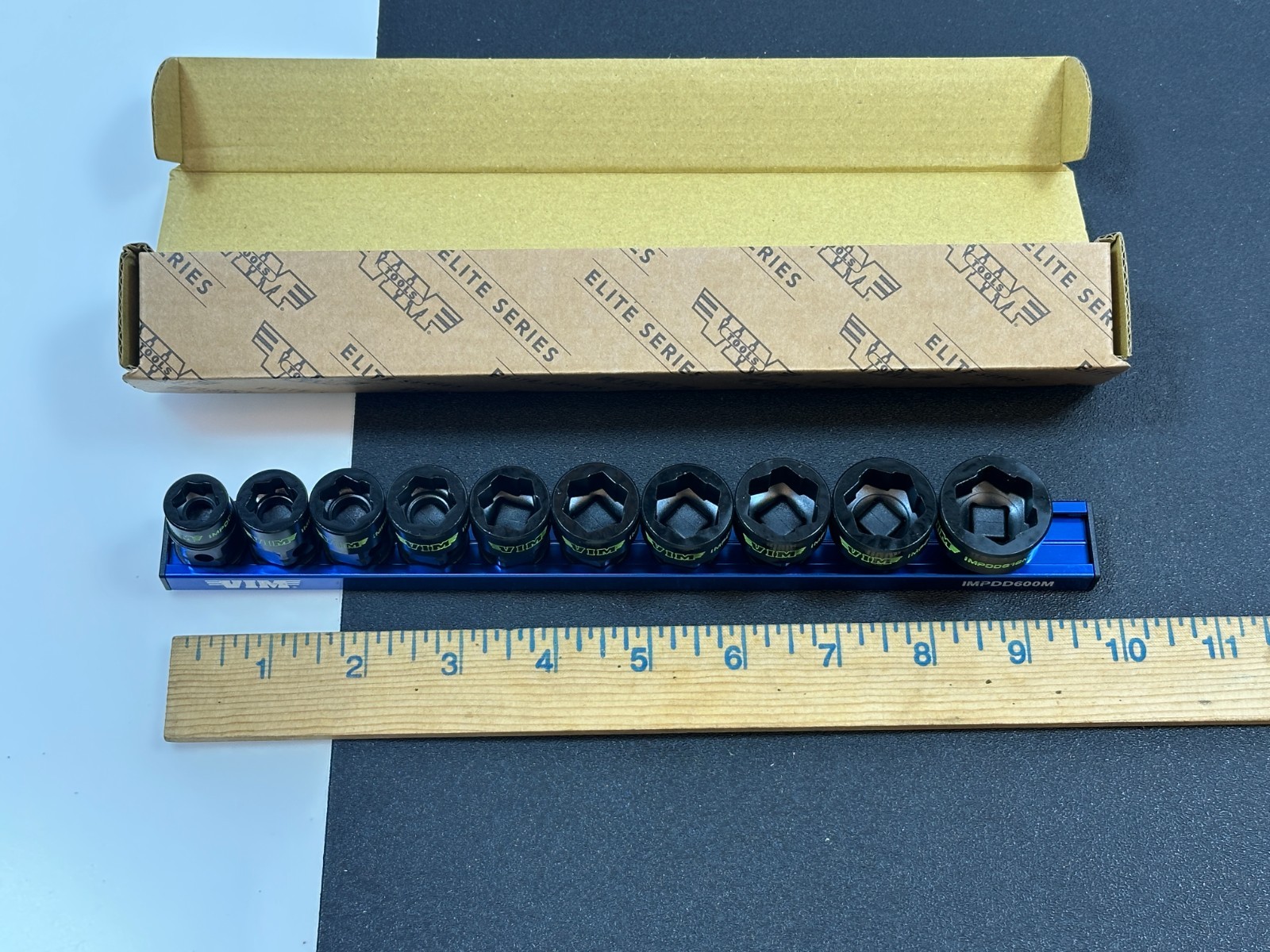 VIM Tools IMPDD600M 10pc 3/8″ Dr. 10-19mm Dual Drive Impact Extractor Socket Set