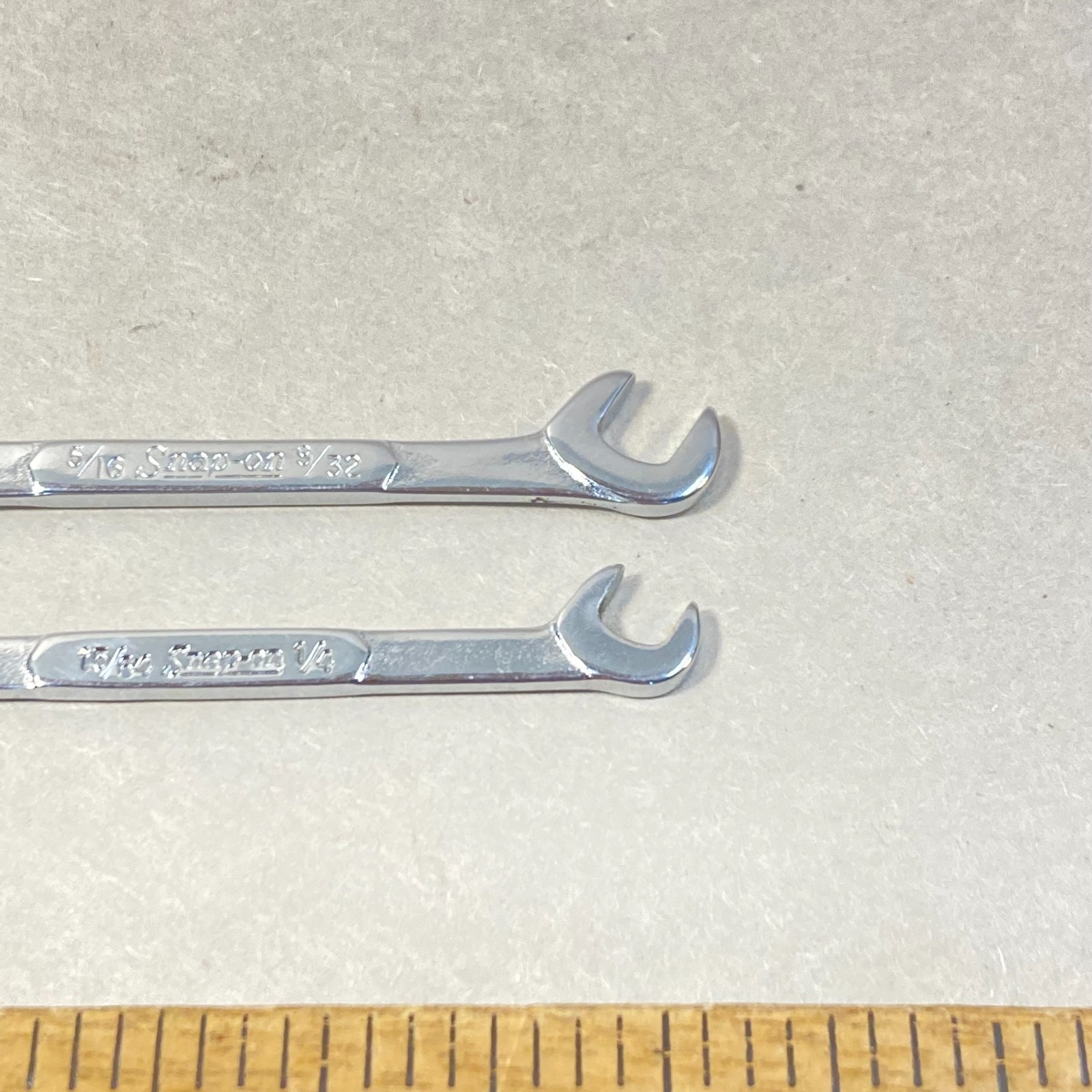Vintage Snap-on Ignition Midget Wrench 2 Pc Open End Offset SAE USA