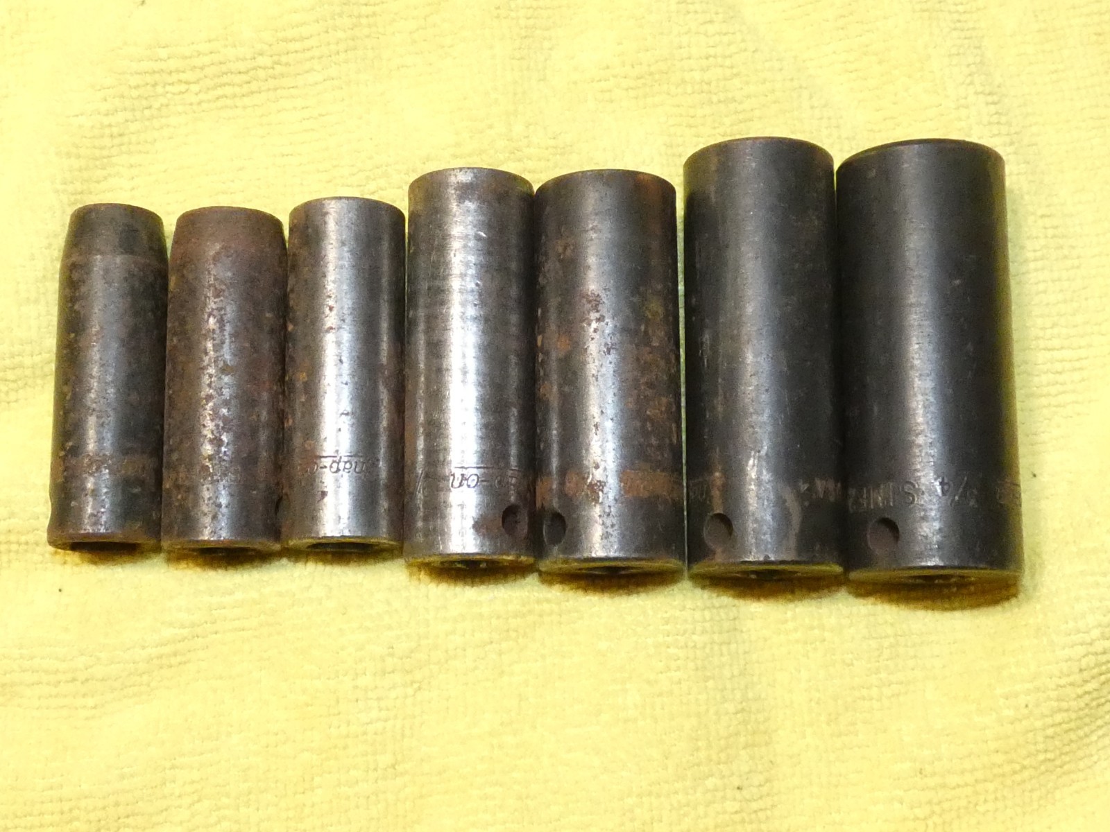 7 Snap-On SIMF120-SIMF240 3/8″-3/4″ 3/8″ Drive 6 Point Impact Deep Socket Set #B