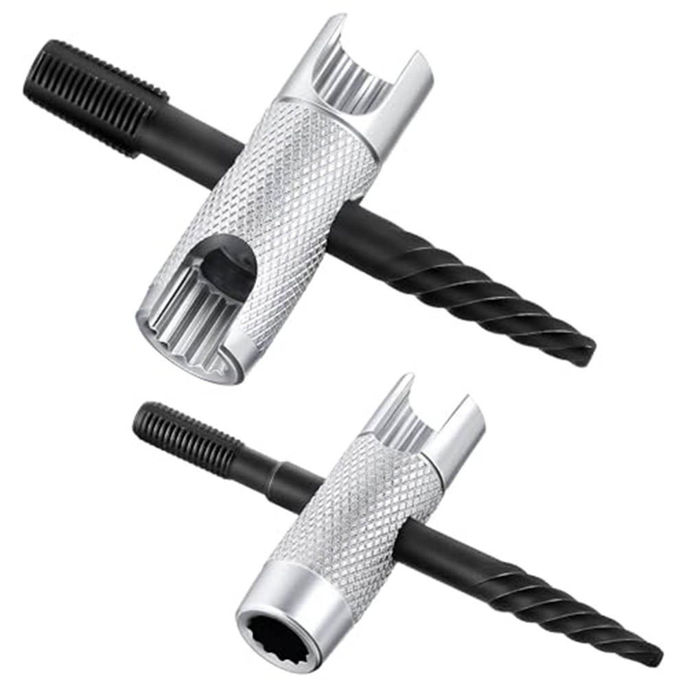 Dual Function Grease Zerk Tool Silver Socket and Black Tap for 1 8 1 4 Threads