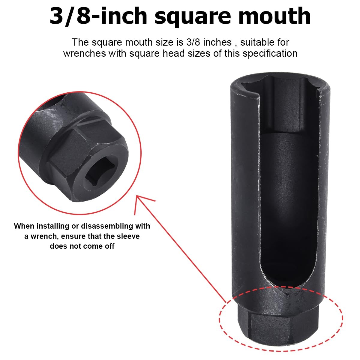 Osilly Car Oil Pressure Sensor Socket, 6 Large Opening, Black Opening