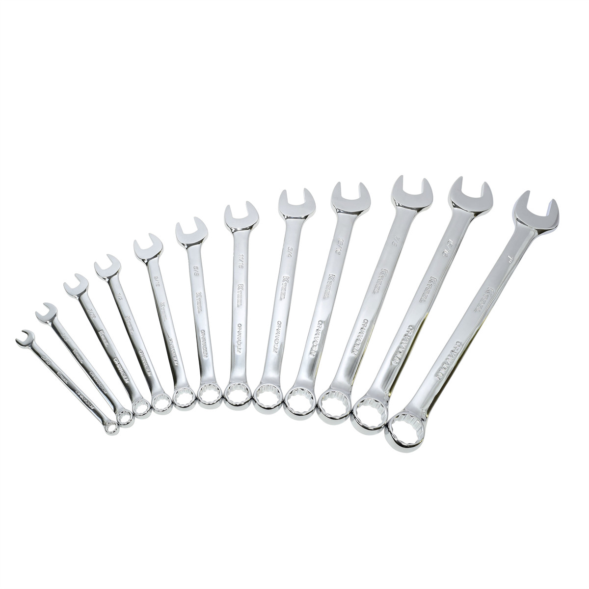 K Tool International 41301 SAE Combination Wrench Set for Garages and Repair Sho