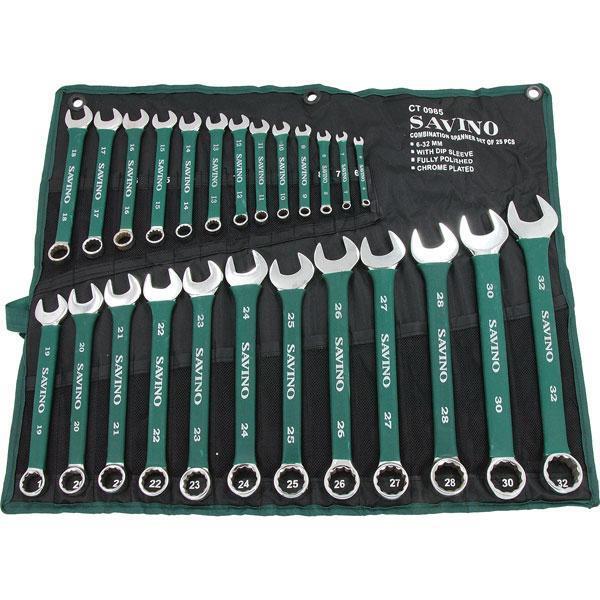 SPANNER SET 25P SOFT GRIP METRIC 6MM – 32MM COMBINATION WRENCH RING OPEN CT0985
