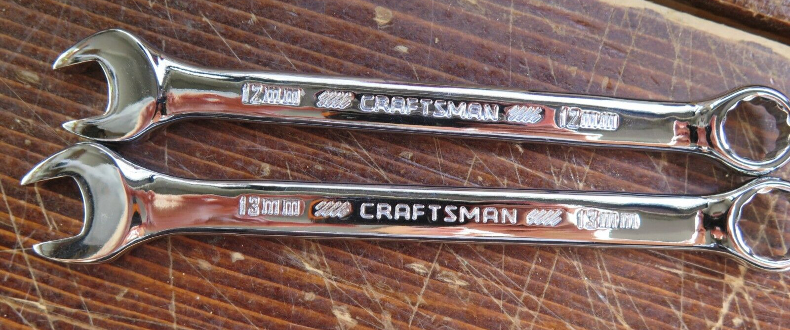 2 WRENCHES CRAFTSMAN 13MM 12MM Combination Wrench 12-point 42917 42916