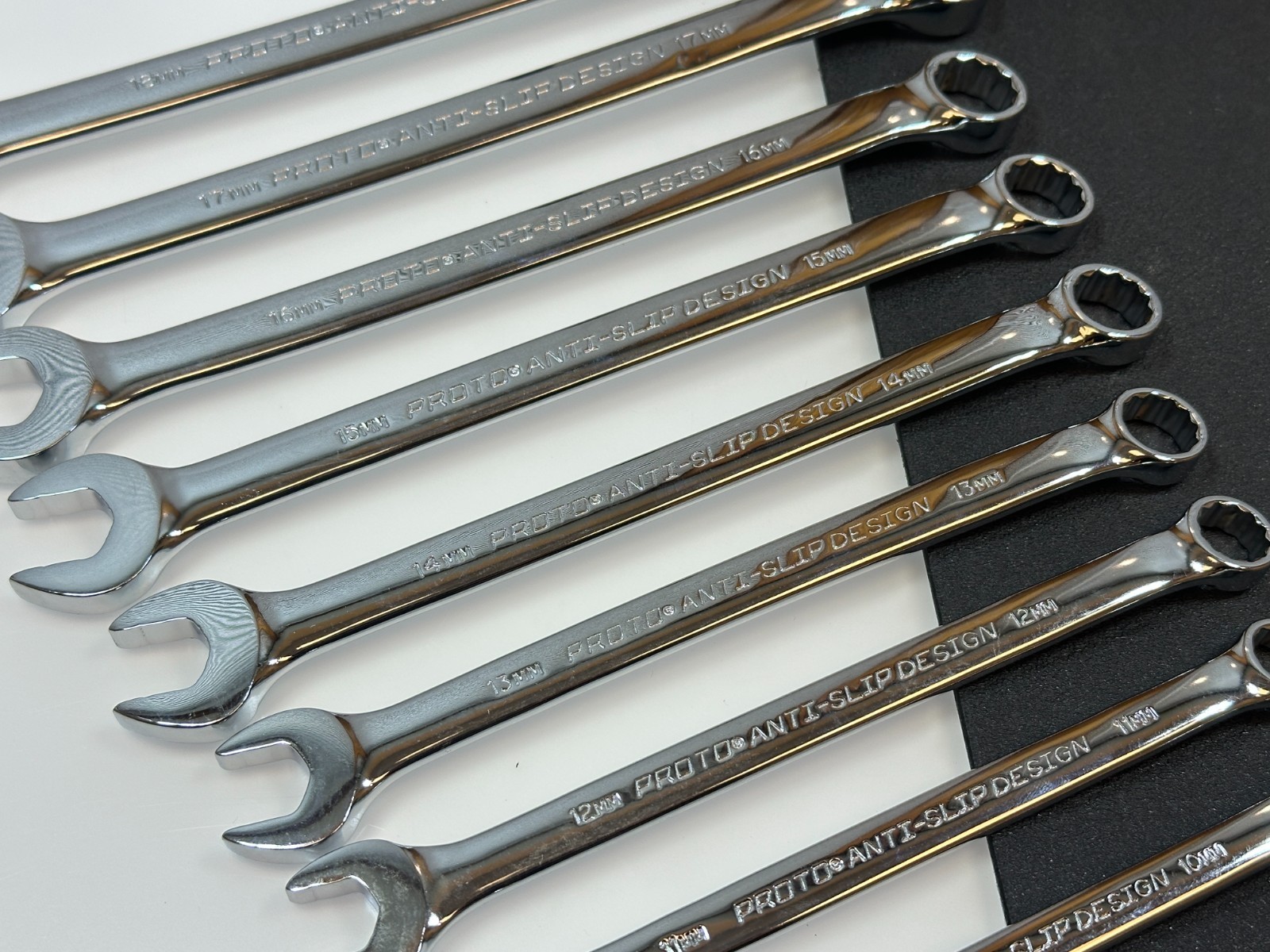 NEW PROTO Professional USA 9pc Metric 10mm-18mm ANTI-SLIP Combination Wrench Set