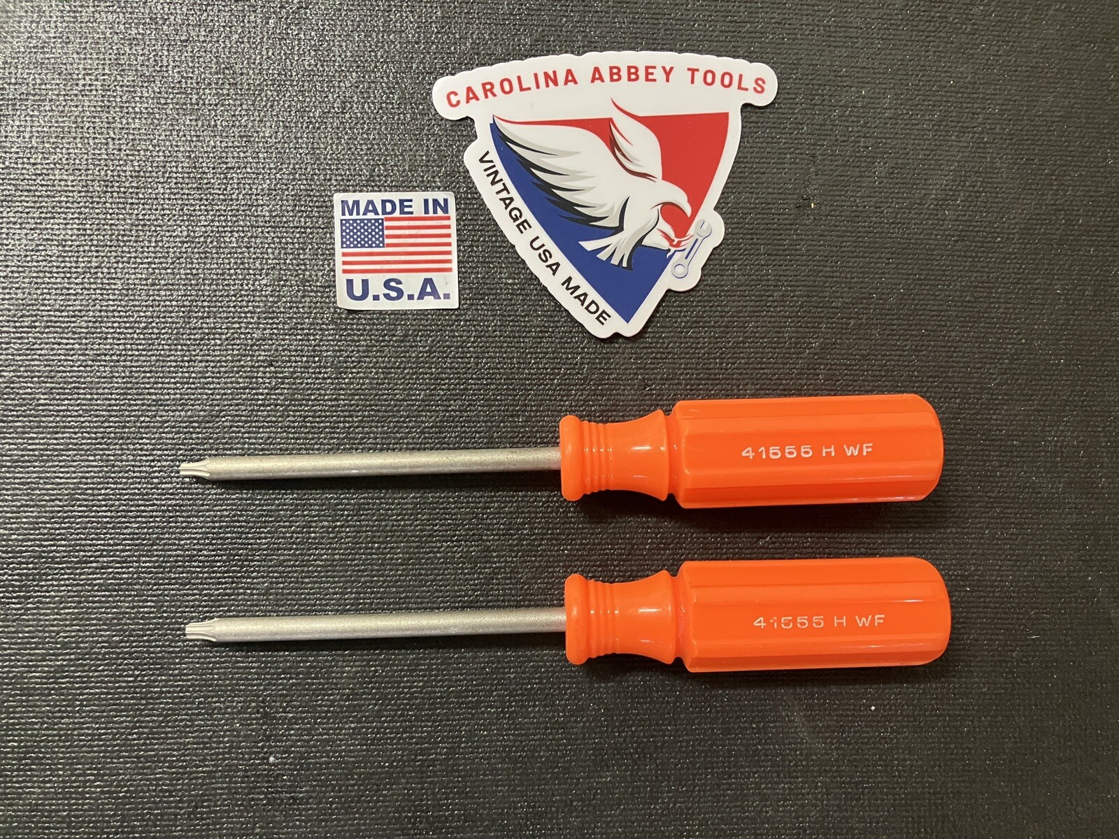 NOS Sears Craftsman Hi Viz Orange Torx Screwdrivers (2) T10 & T15 41555 WF USA