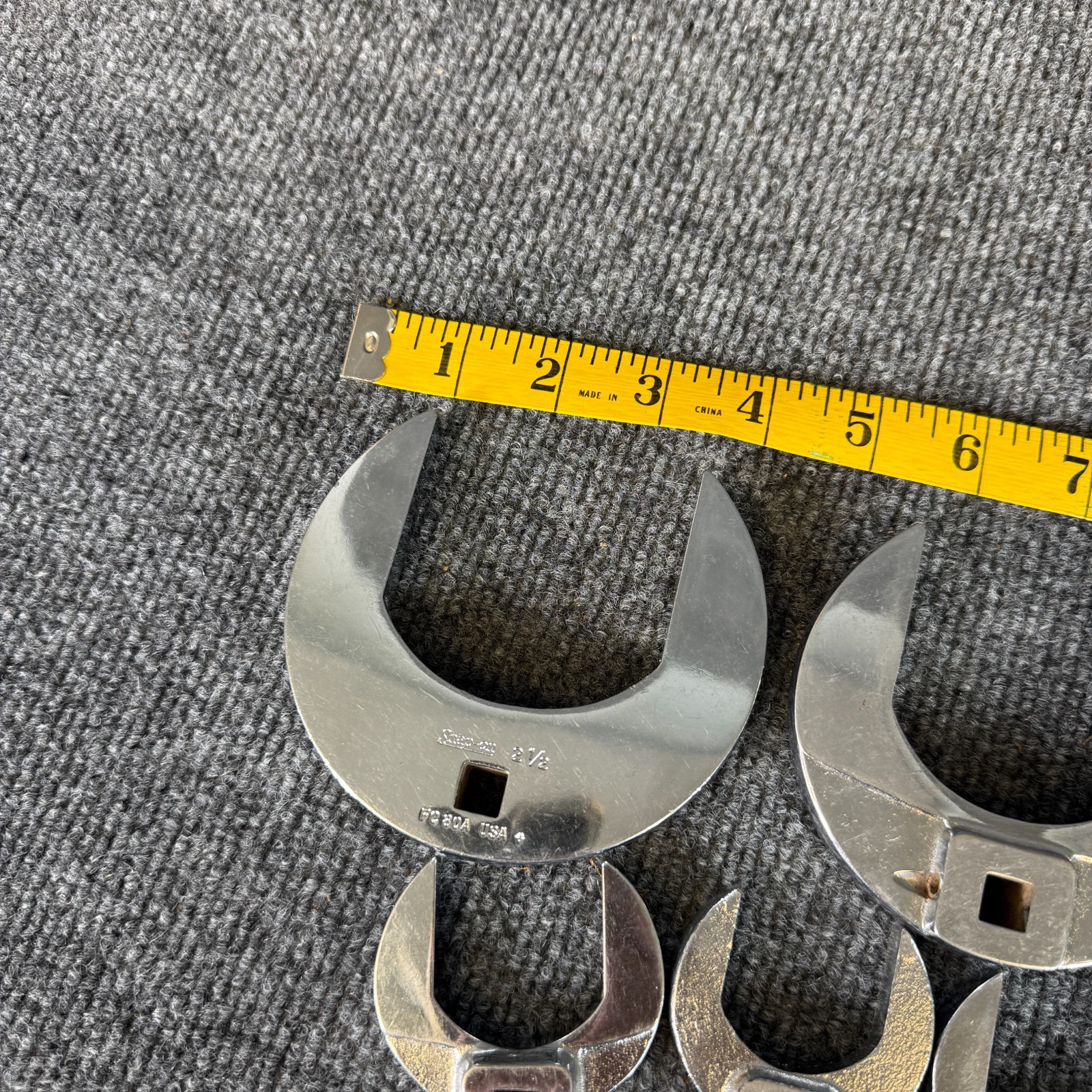 Snap-on CrowFoot 3/8″ Drive Open End Set of 10 USA Made 2″ 2 1/4″ 2 1/2″