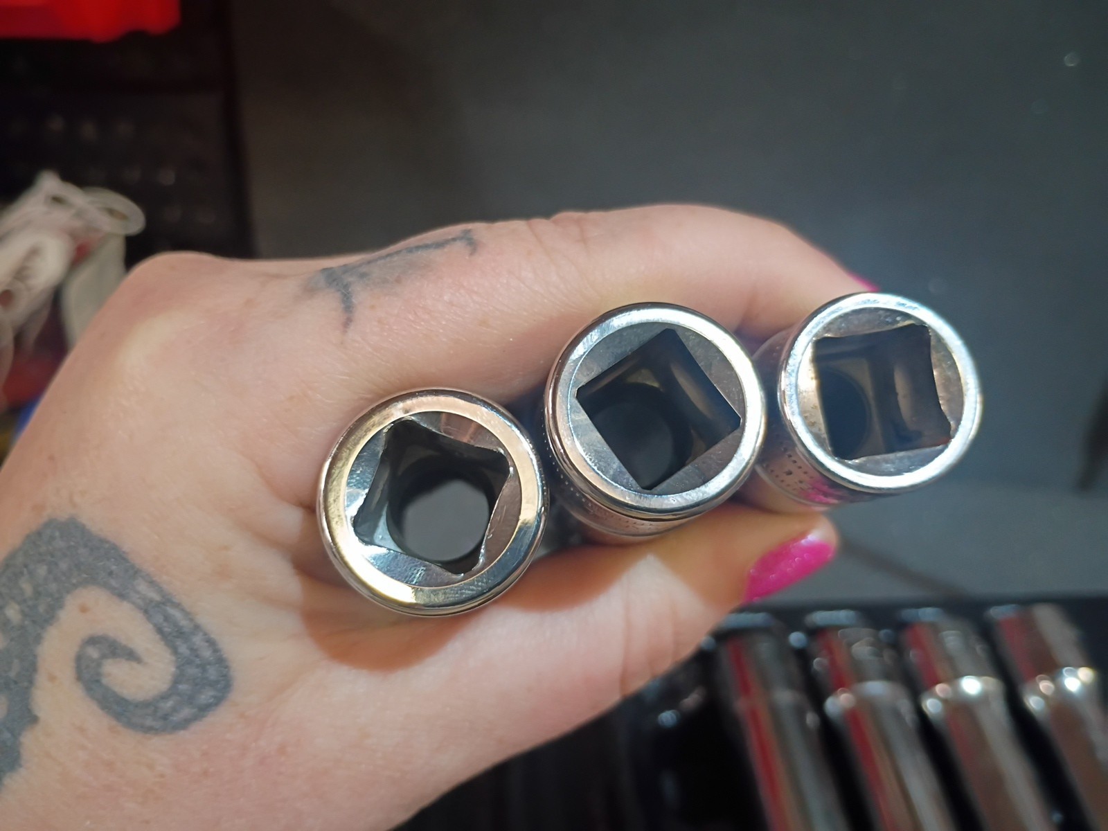 Snap On Tools TSM 1/2″ Drive 6-Point Metric Deep Socket Set Of 7 18mm – 12mm