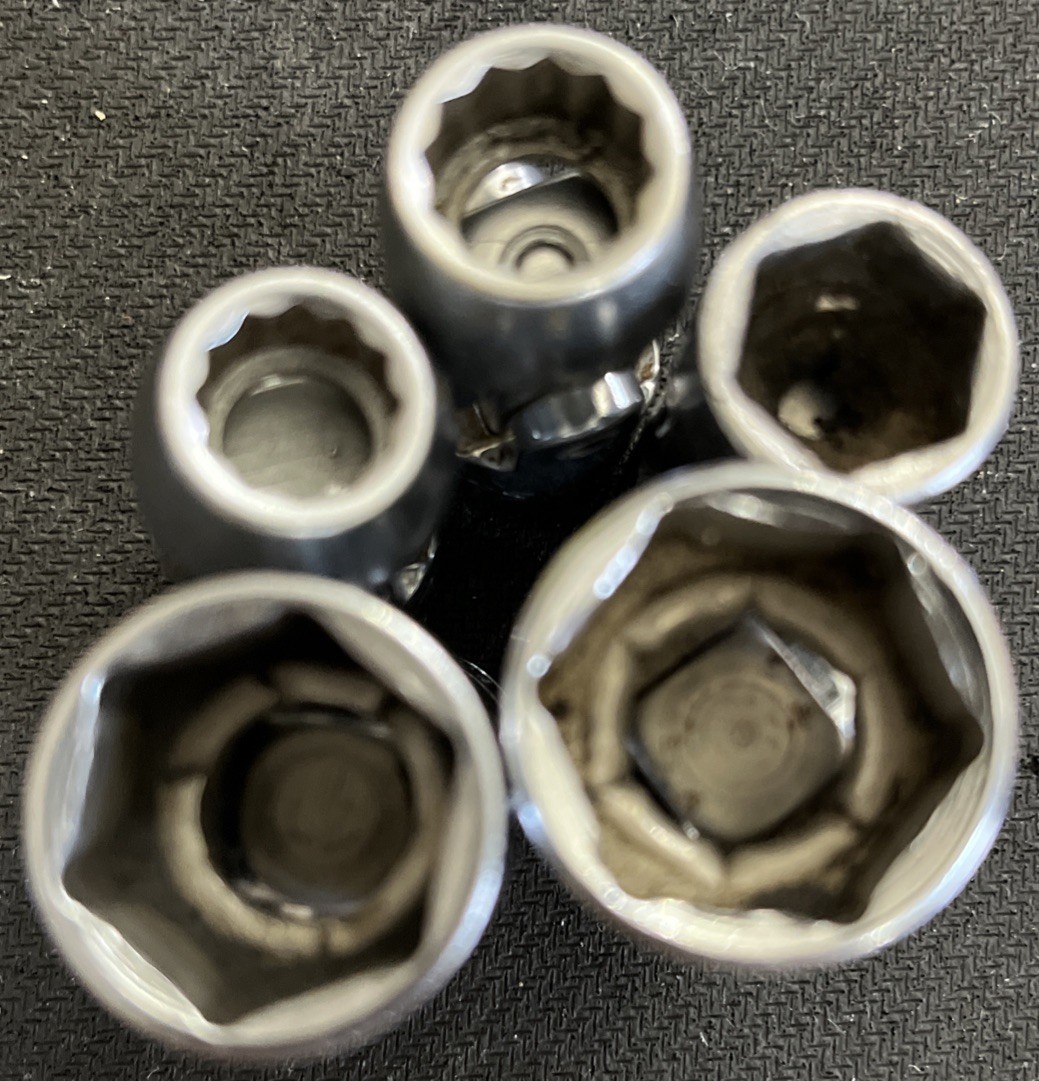 Snap On Universal Socket Set 3/8″Dr 6Pt 1/2 11/16 3/4 Craftsman US 3/8 7/16 12pt
