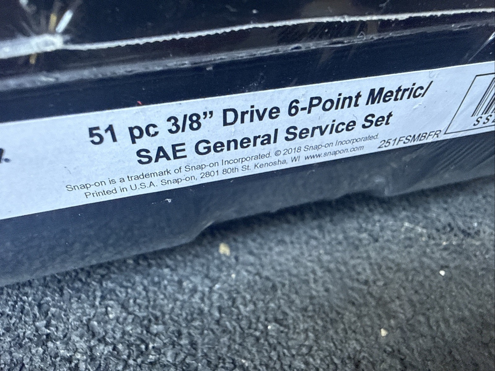 For Snap On 3/8” 6pt 51pc Metric & SAE General Service Foam Set 251FSMBFR Sealed